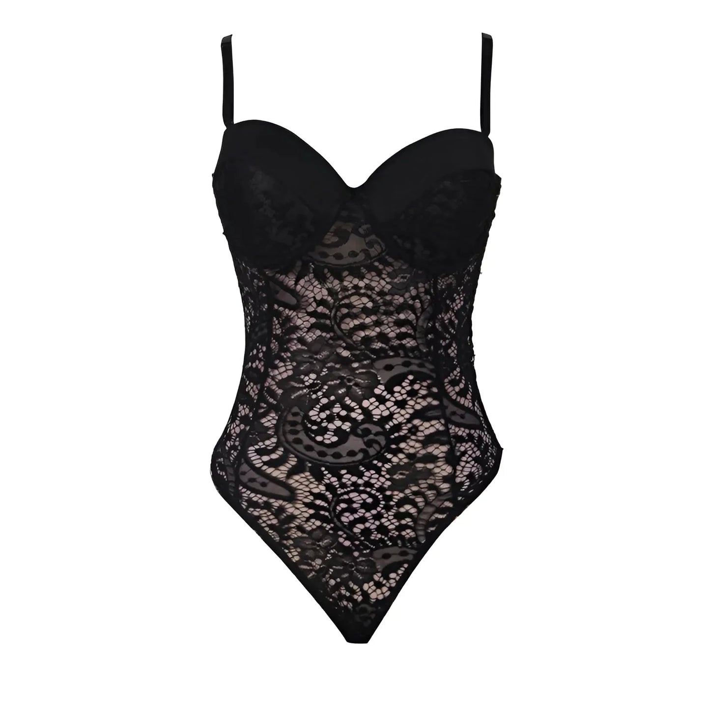 Nero Body in pizzo taglie comode