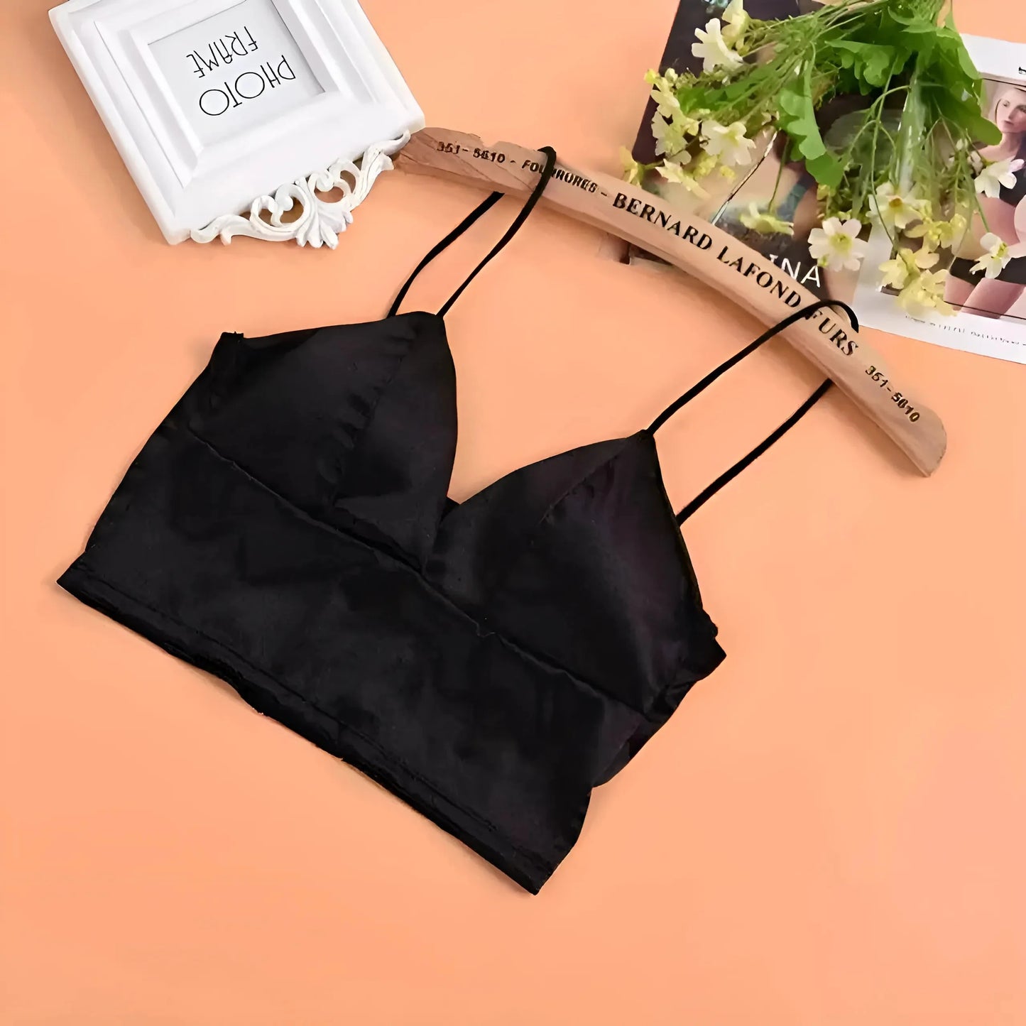 Nero Bralette in Satin