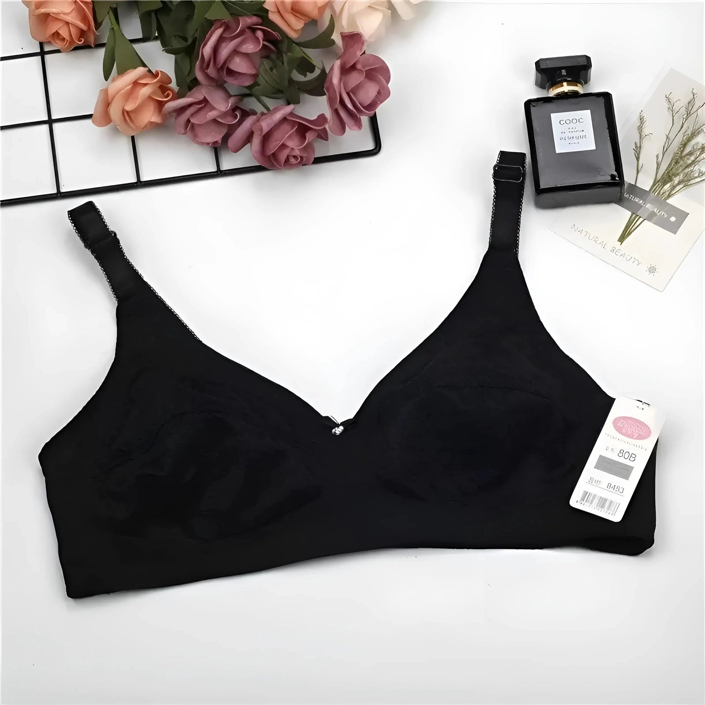 Nero Reggiseno in Pizzo Morbido