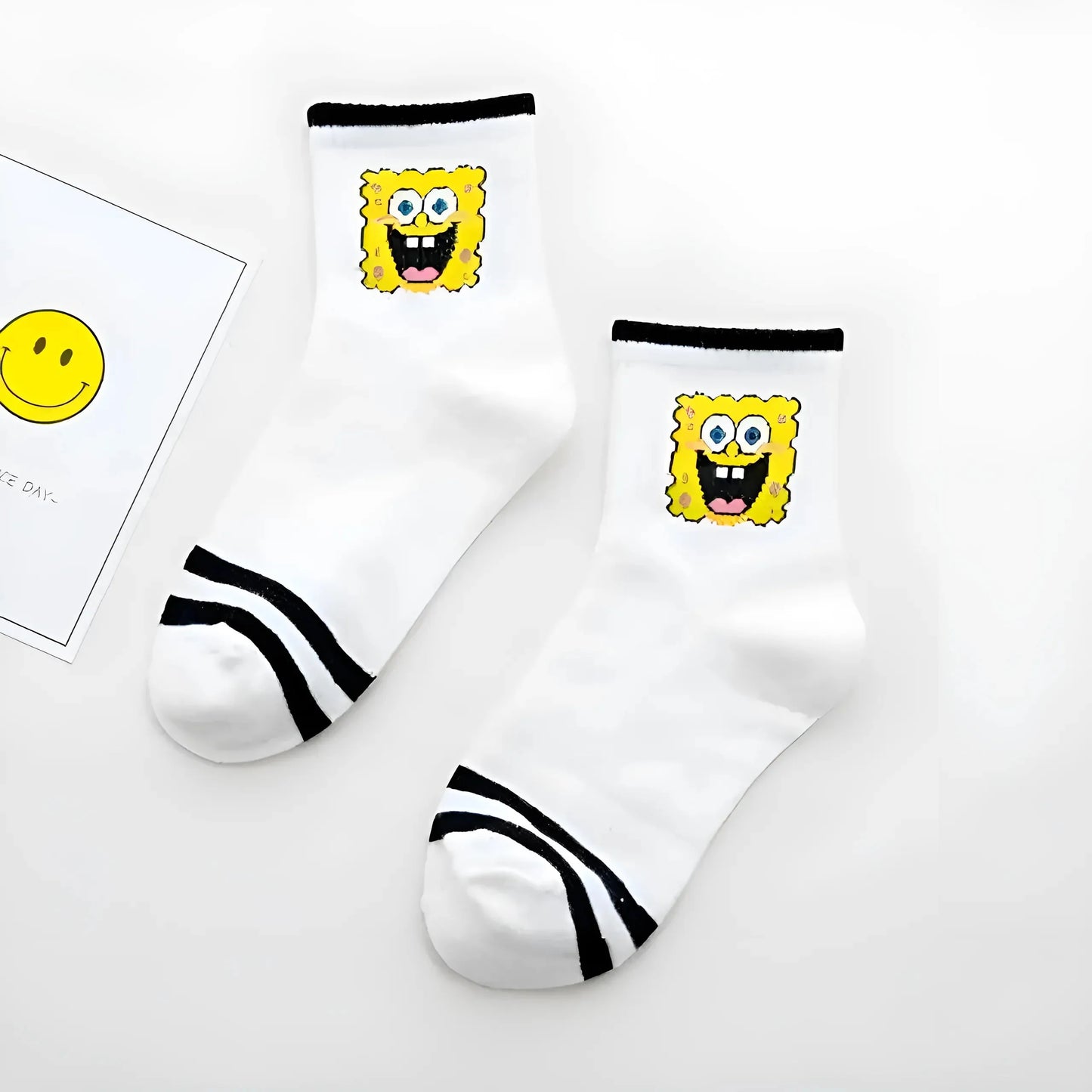 Nero Calze alla caviglia di SpongeBob SquarePants con personaggi dei cartoni animati