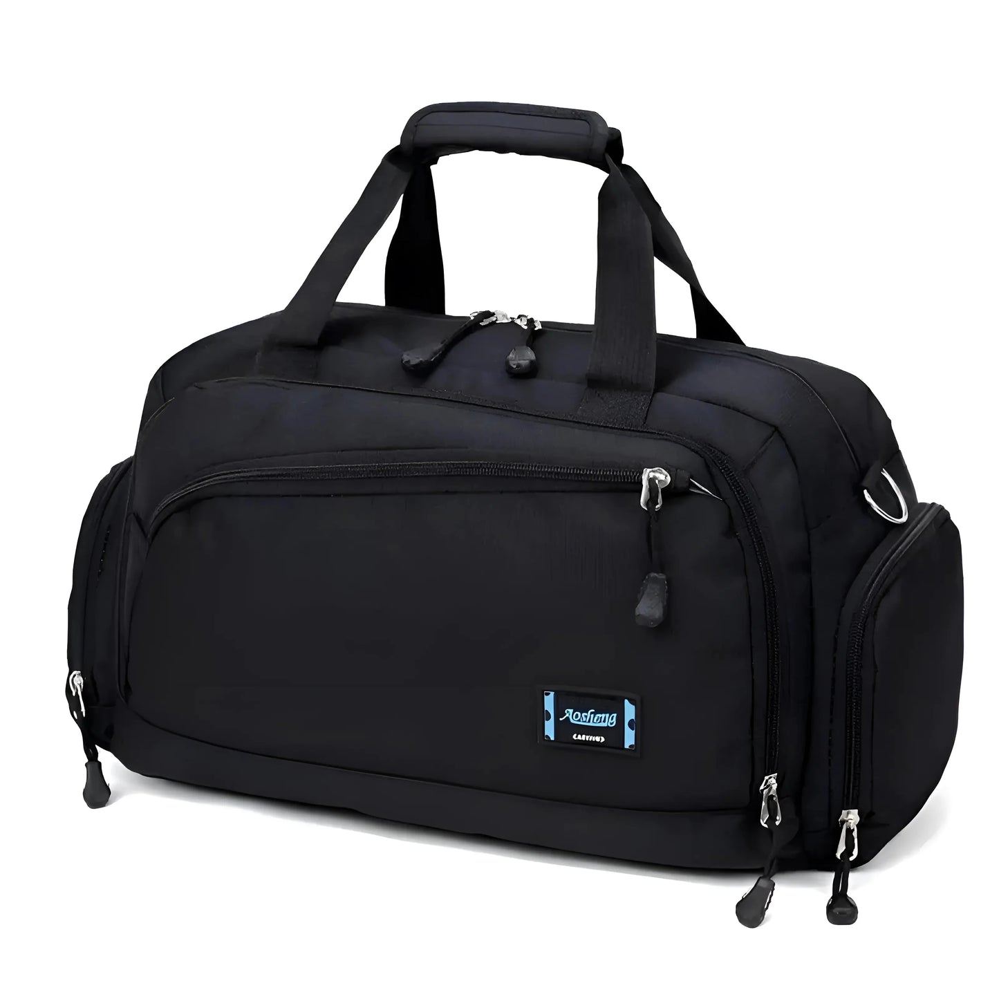 Nero Borsa Sportiva con Tasche