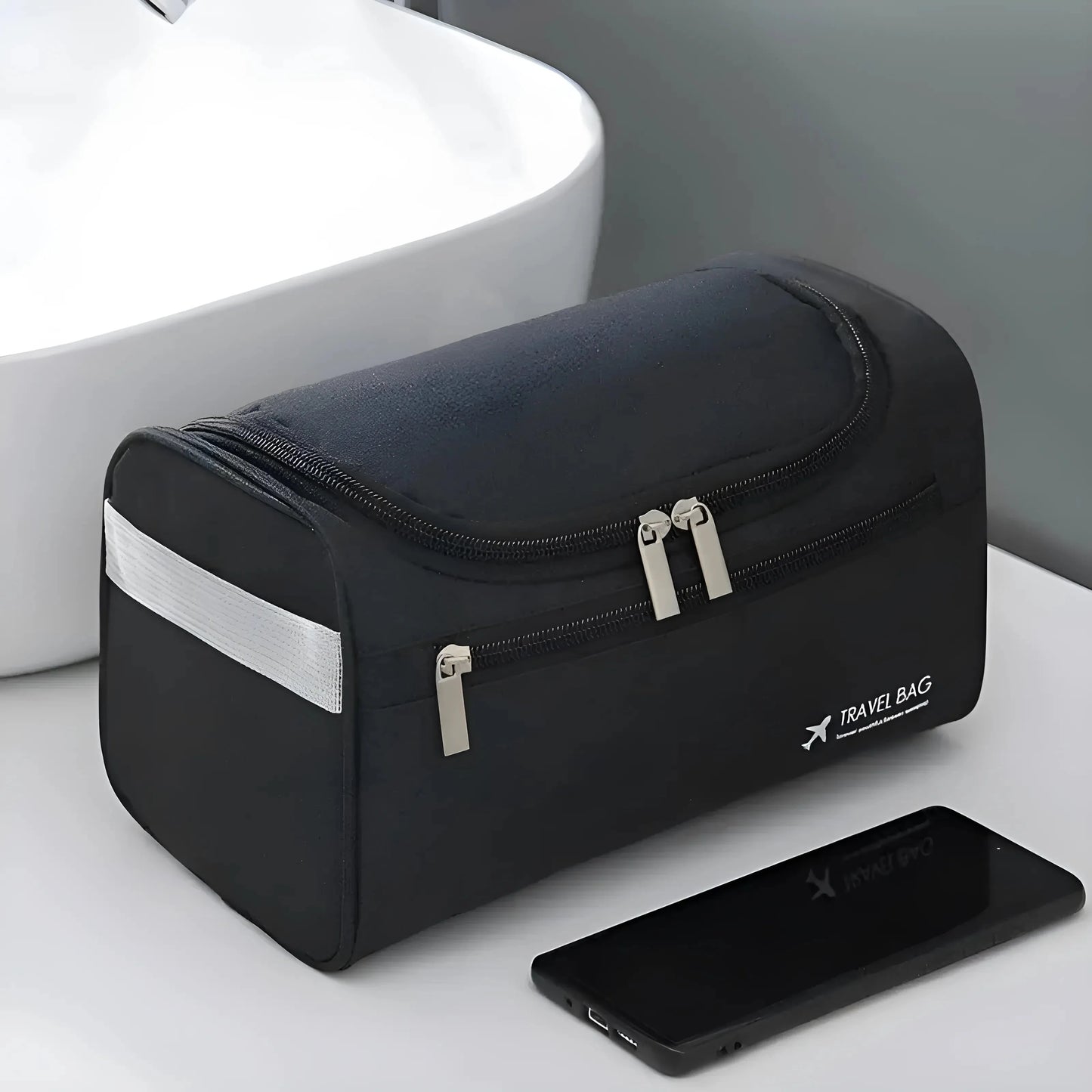 Nero Kit da Toelettatura da Viaggio per Uomini