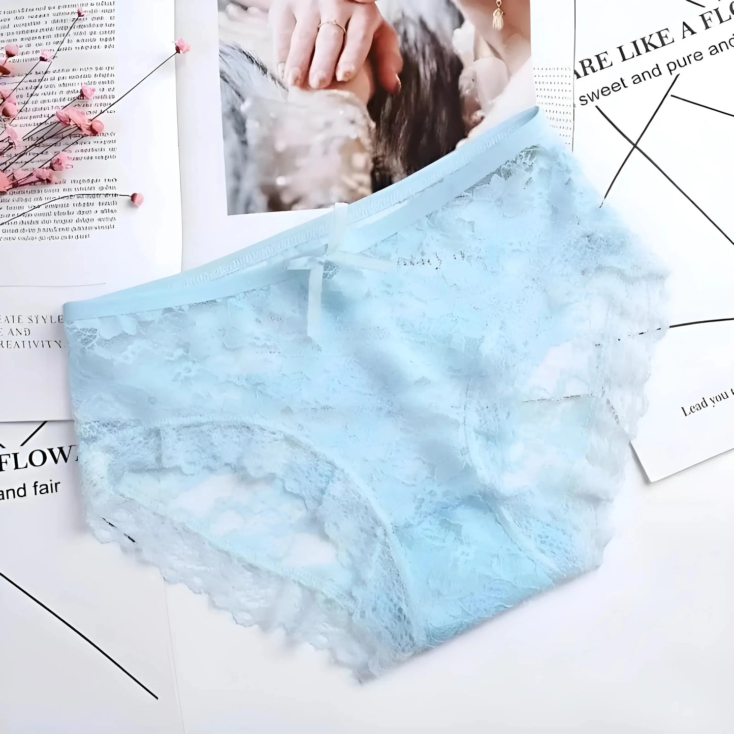 Blu Mutandine in pizzo classiche