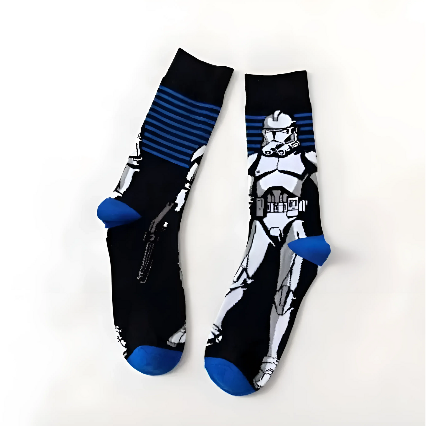 Blu Calze Lunghe da Uomo con Personaggi di Star Wars