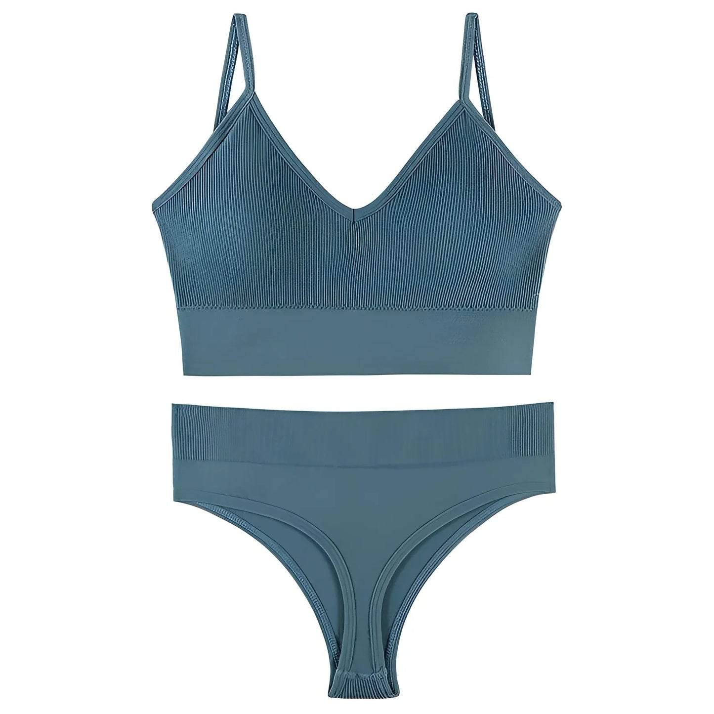 Blu Set di Lingerie Senza Cuciture