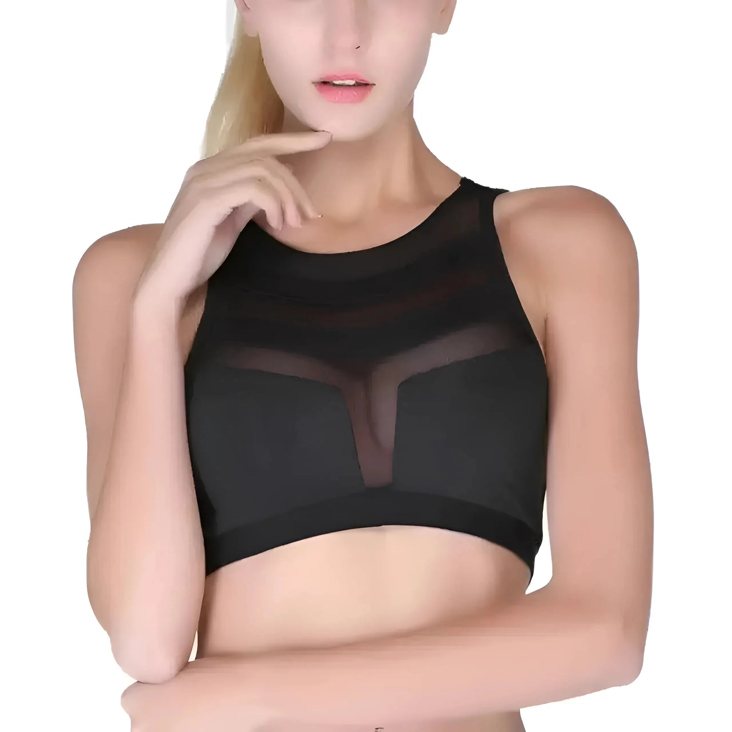 Reggiseno Sportivo Traspirante con Pannelli in Rete