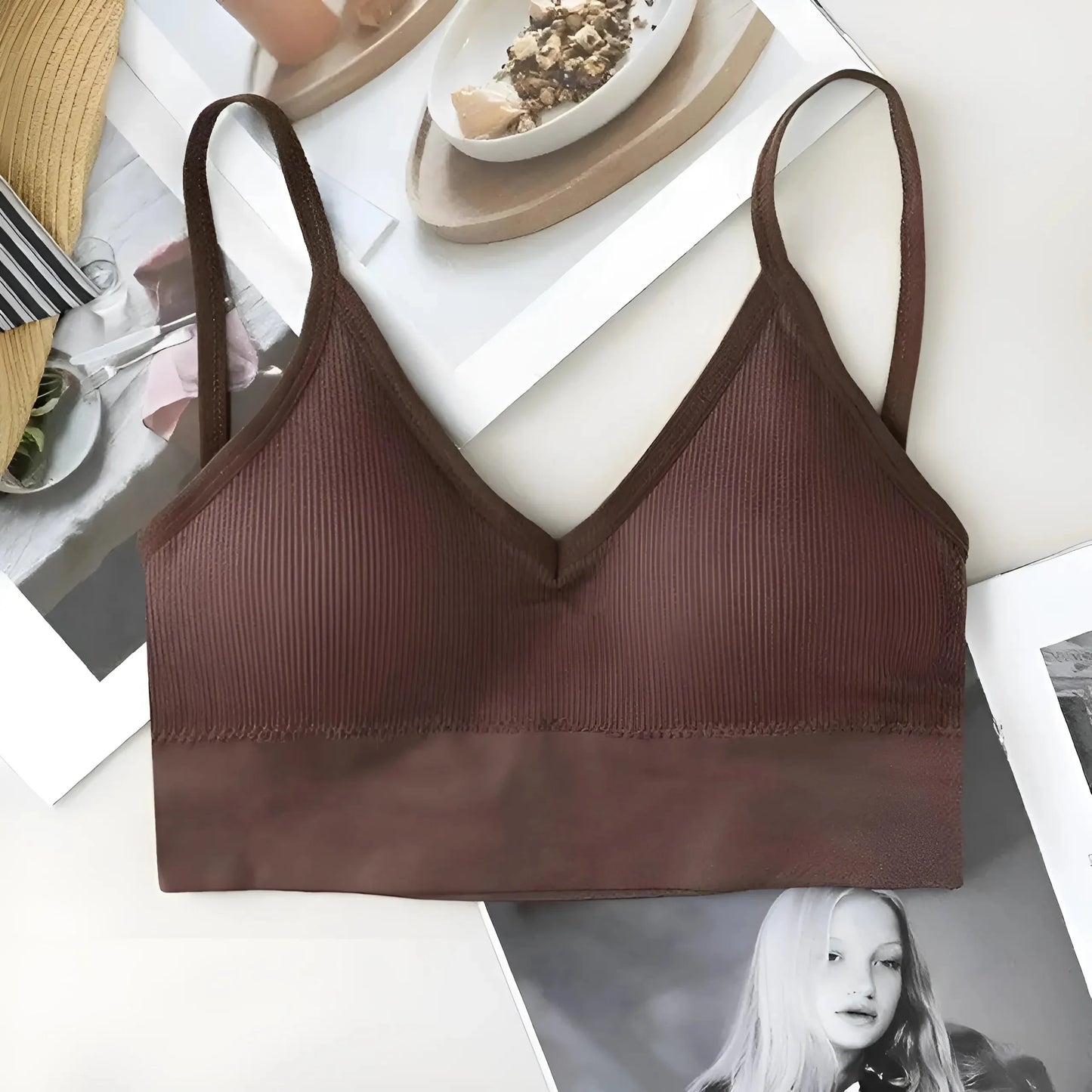 Marrone Reggiseno a schiena bassa