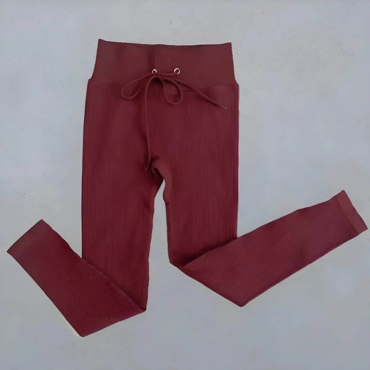 Marrone Leggings Sportivi a Righe