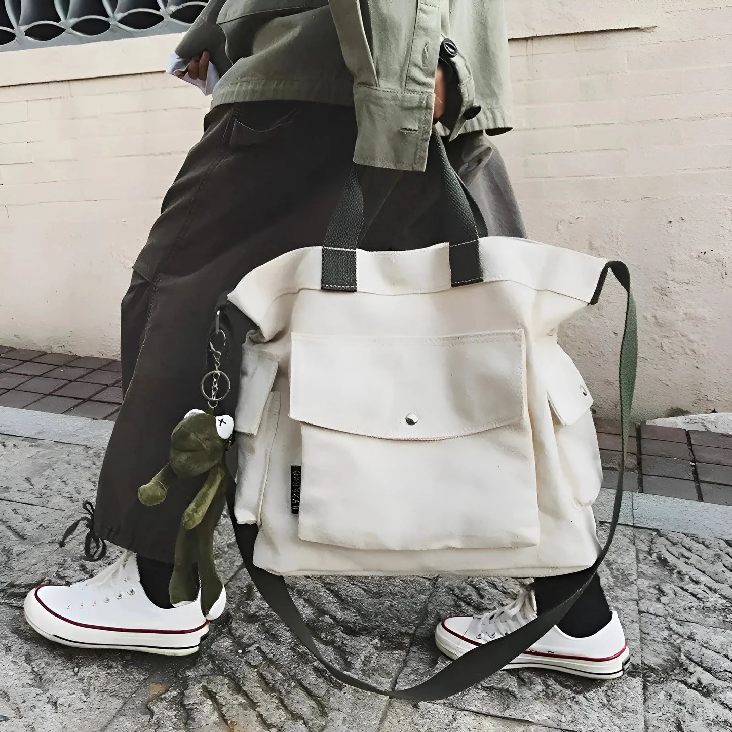 Borsa in Tela con Tasche