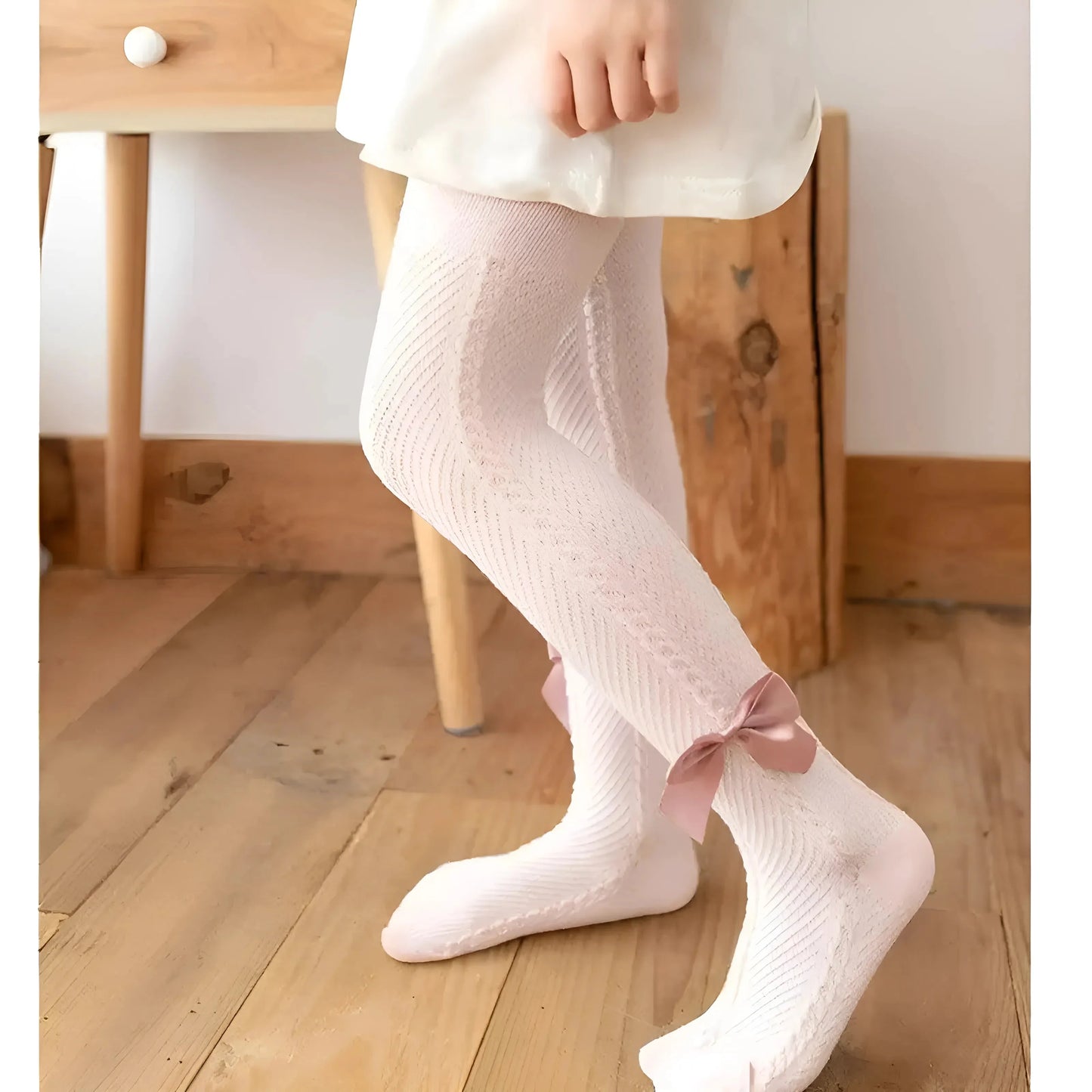 Collant per Bambini con Dettaglio Fiocco