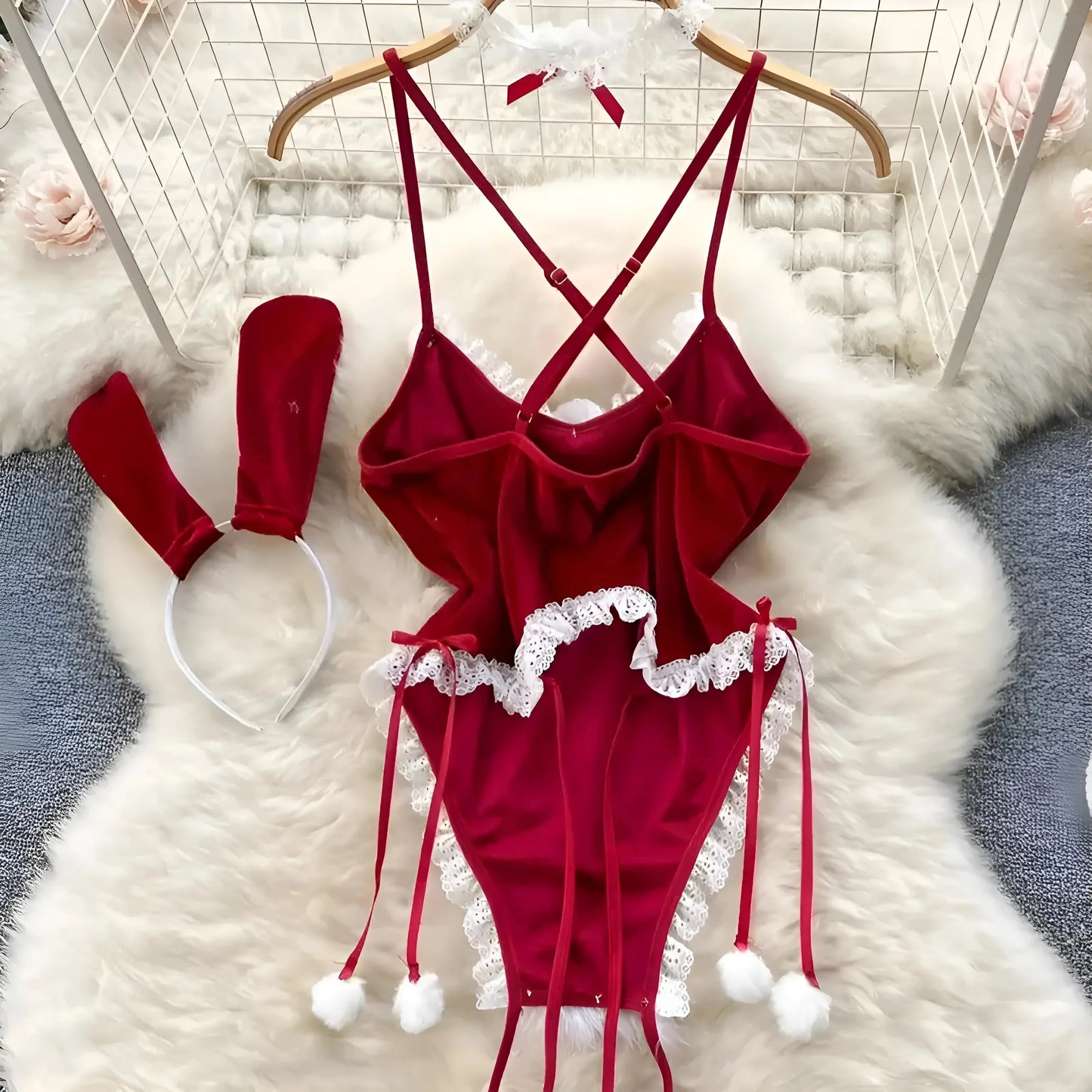 Body di Natale con pizzo