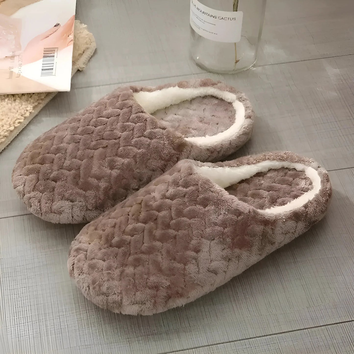 Caffè Pantofole da donna intrecciate