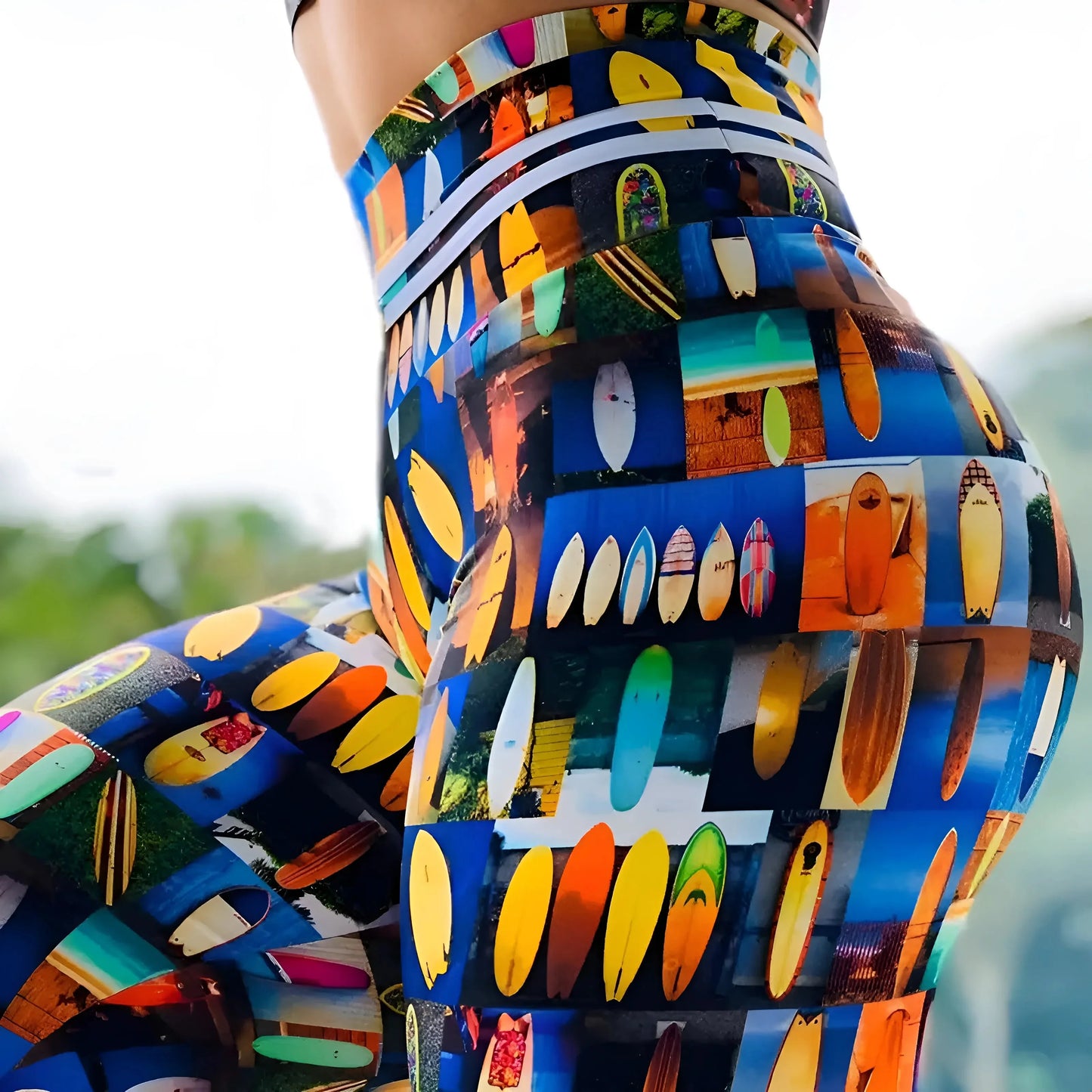 Leggings Sportivi a Motivo Colorato