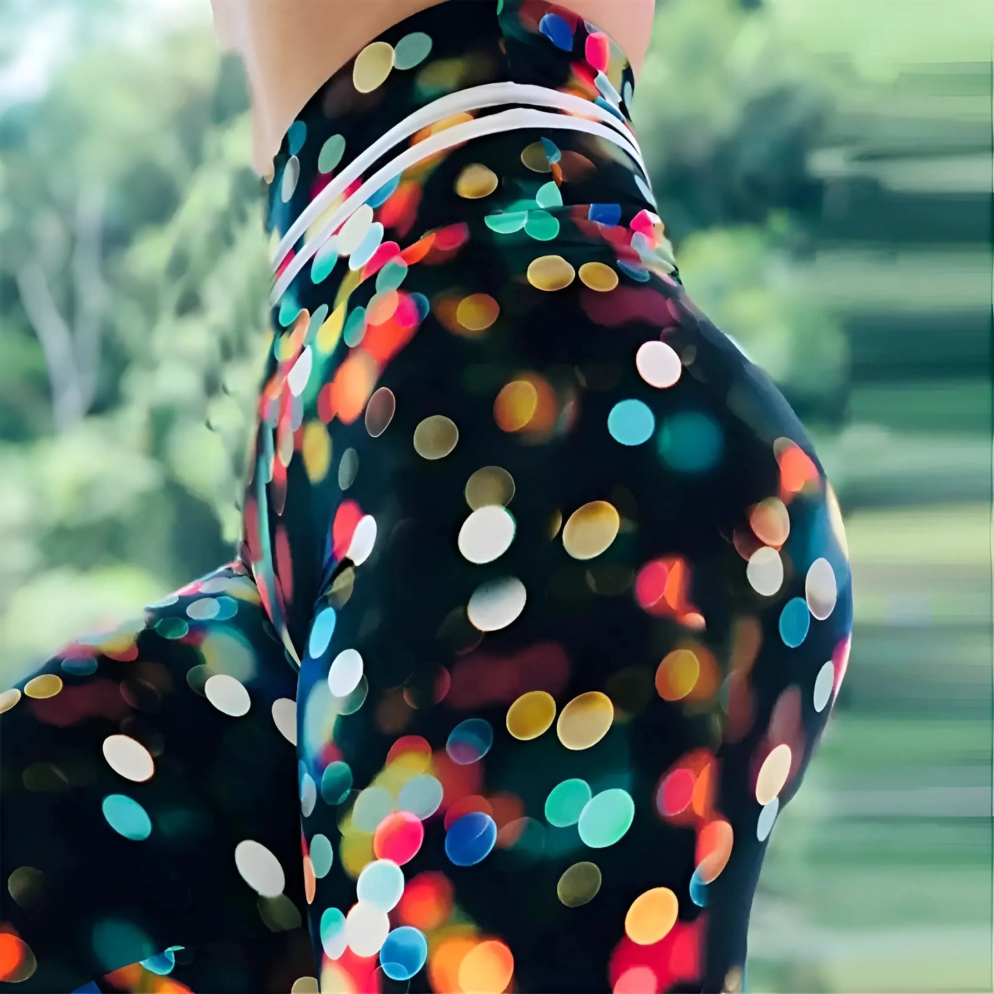 Leggings Sportivi a Motivo Colorato