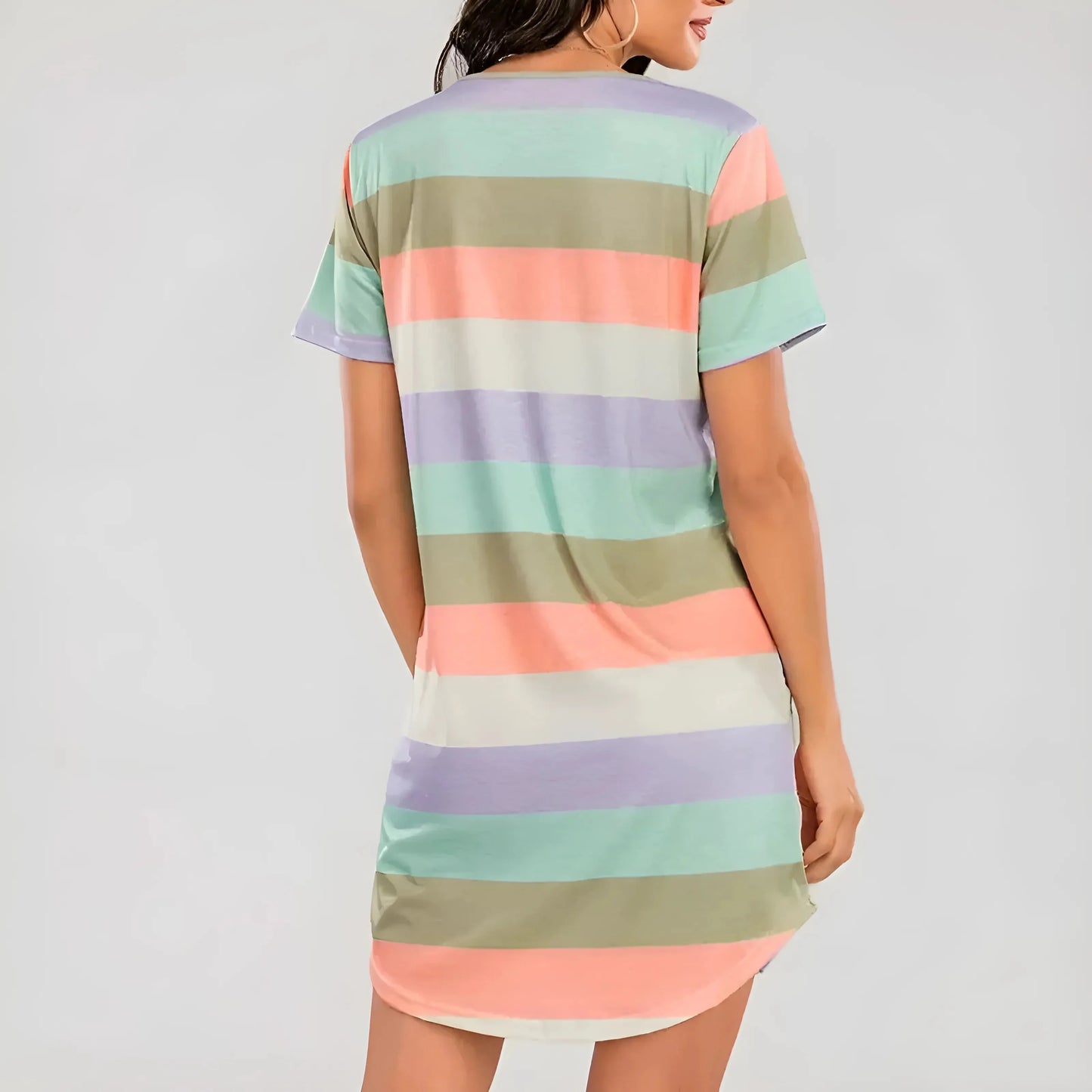 Vestaglia Colorata a Maniche Corte