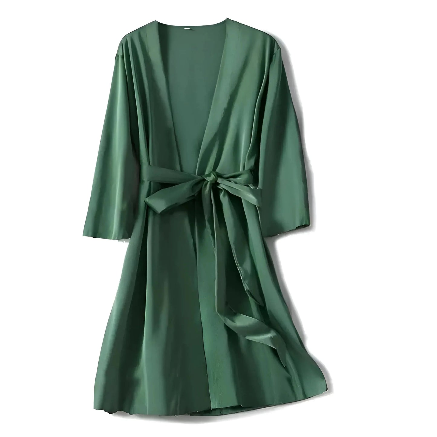 Verde Scuro Peignoir Classico da Donna