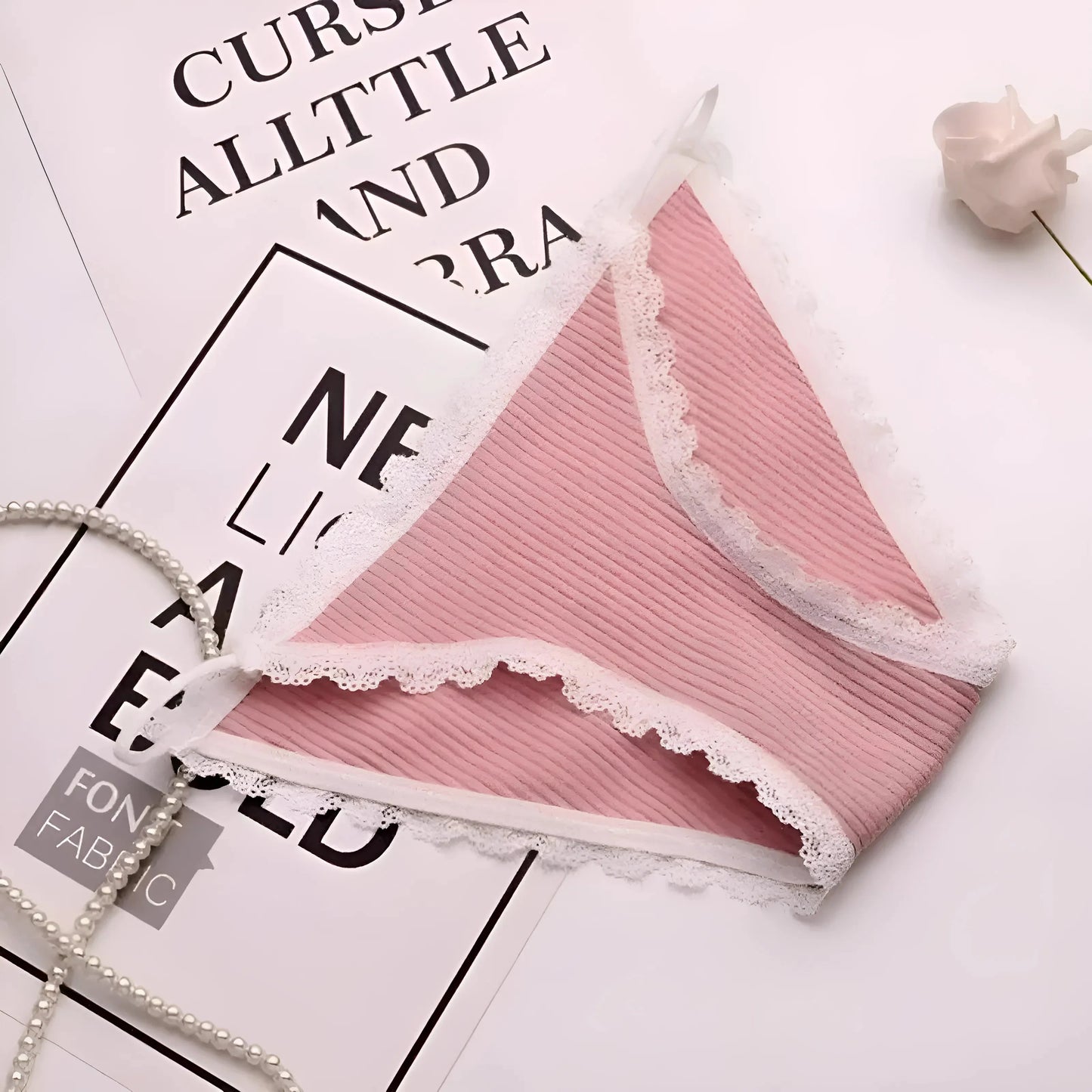 Rosa Scuro Slip con bretelle sottili