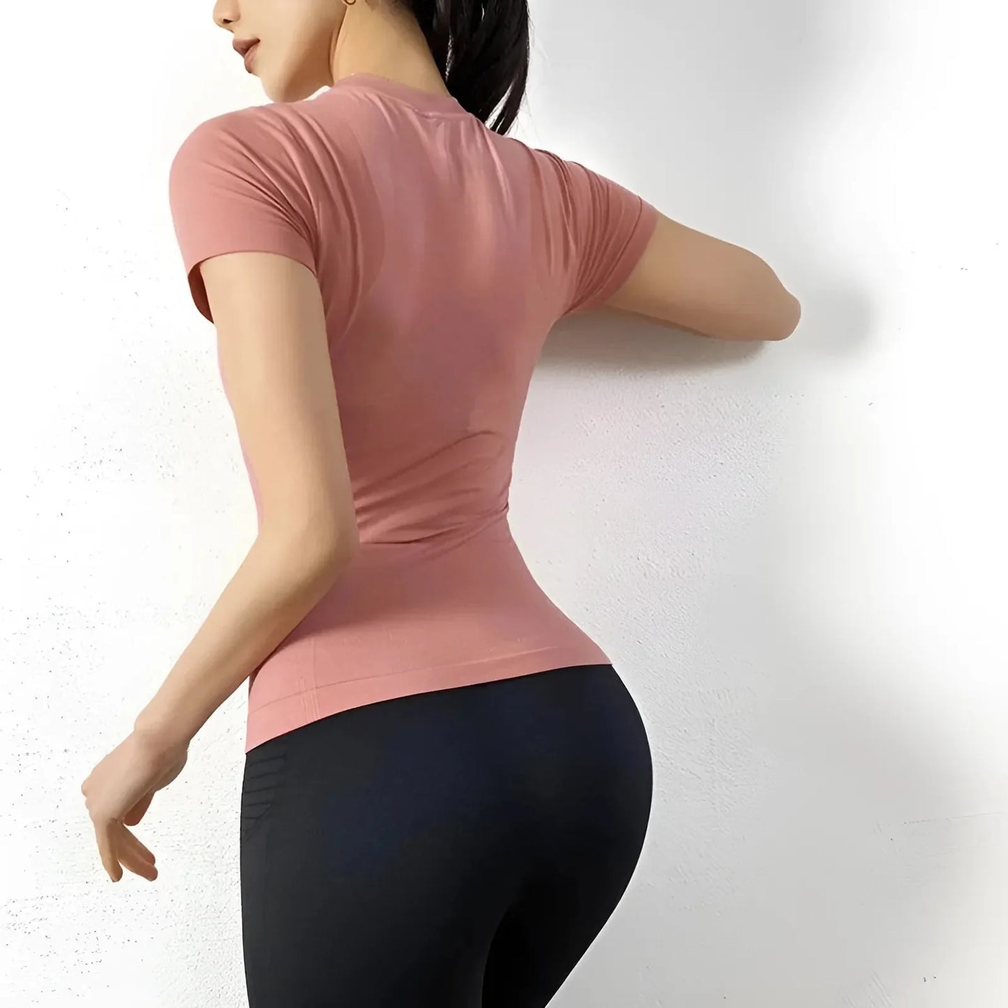 Maglietta Sportiva a Maniche Corte Fitted