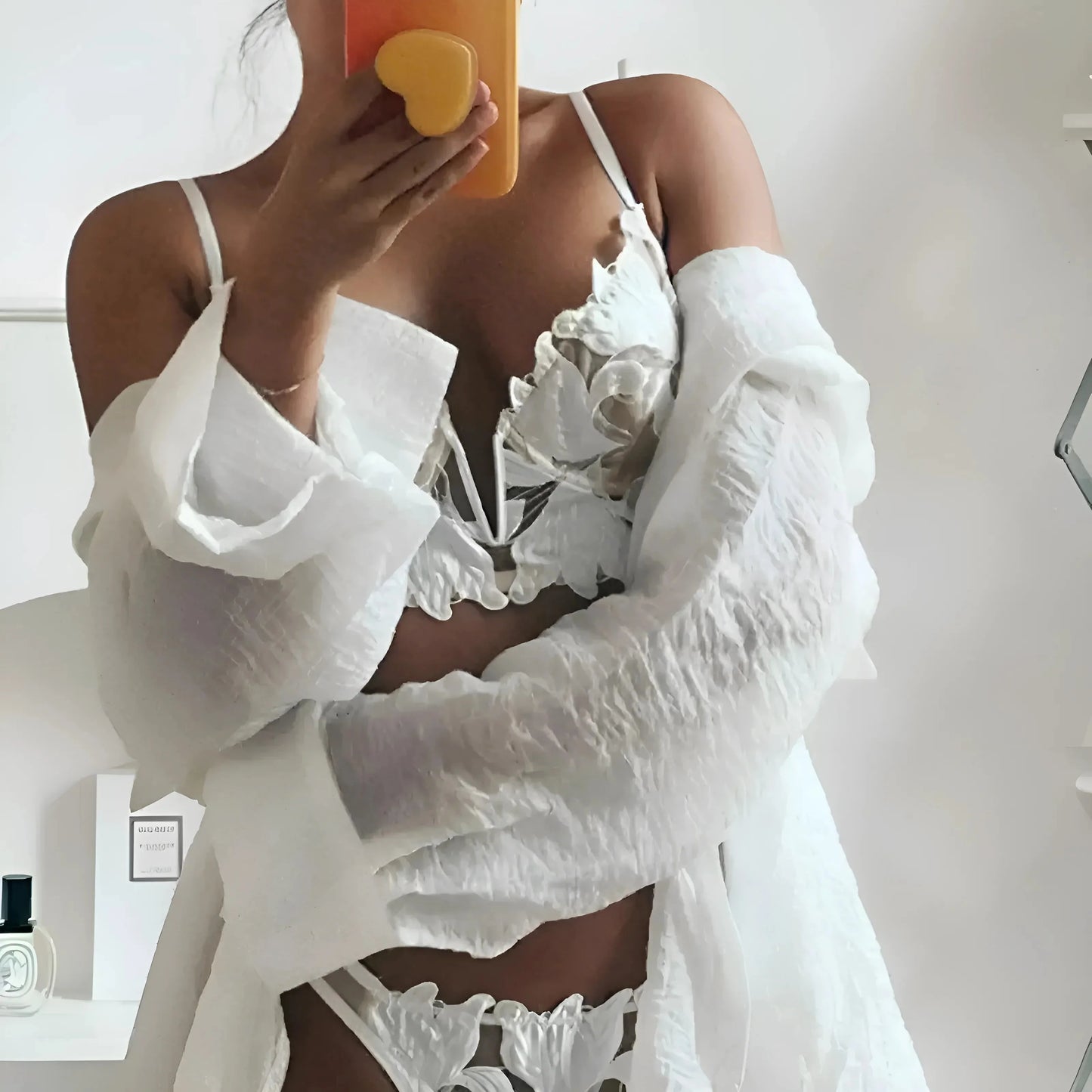 Set di Lingerie in Pizzo Floreale