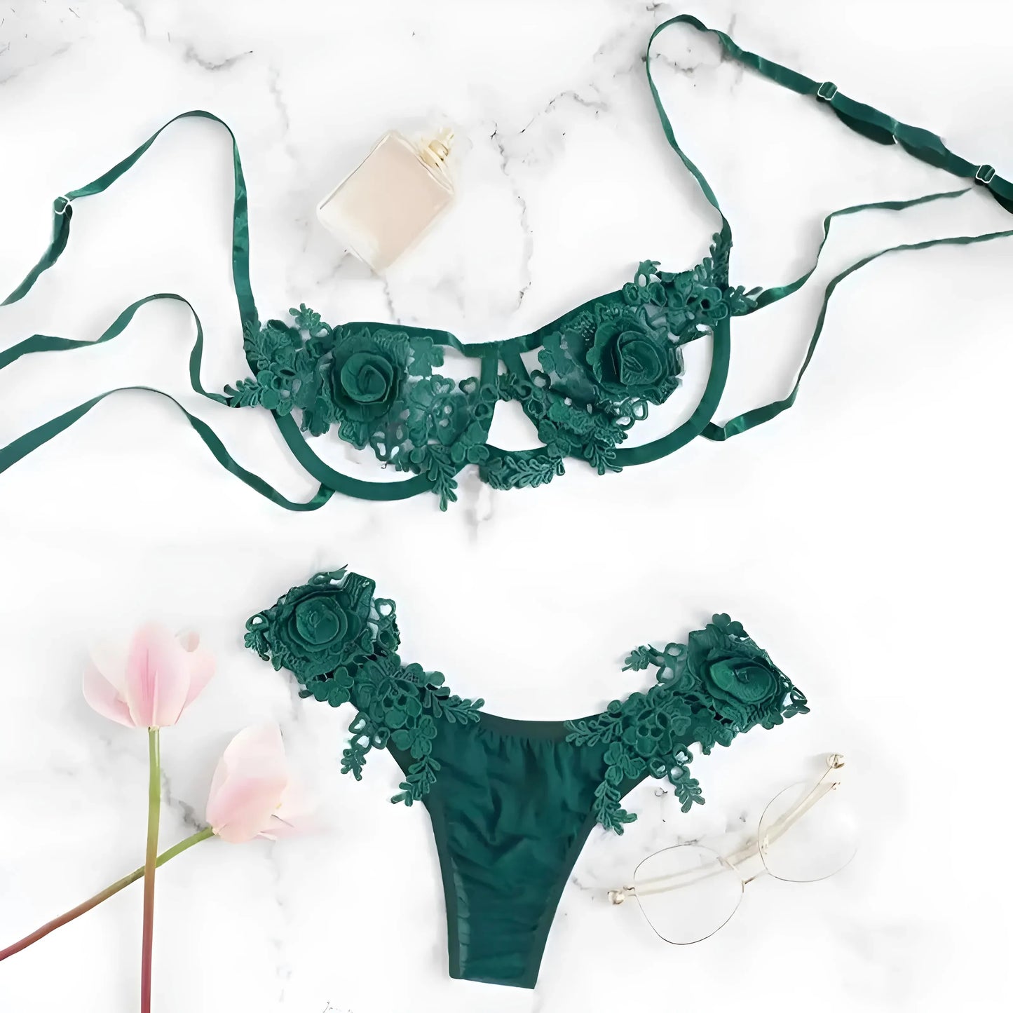 Set di Lingerie in Pizzo Floreale