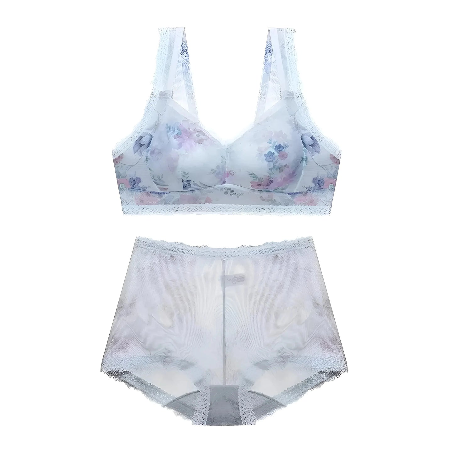 Verde Set di Lingerie in Pizzo Rosa