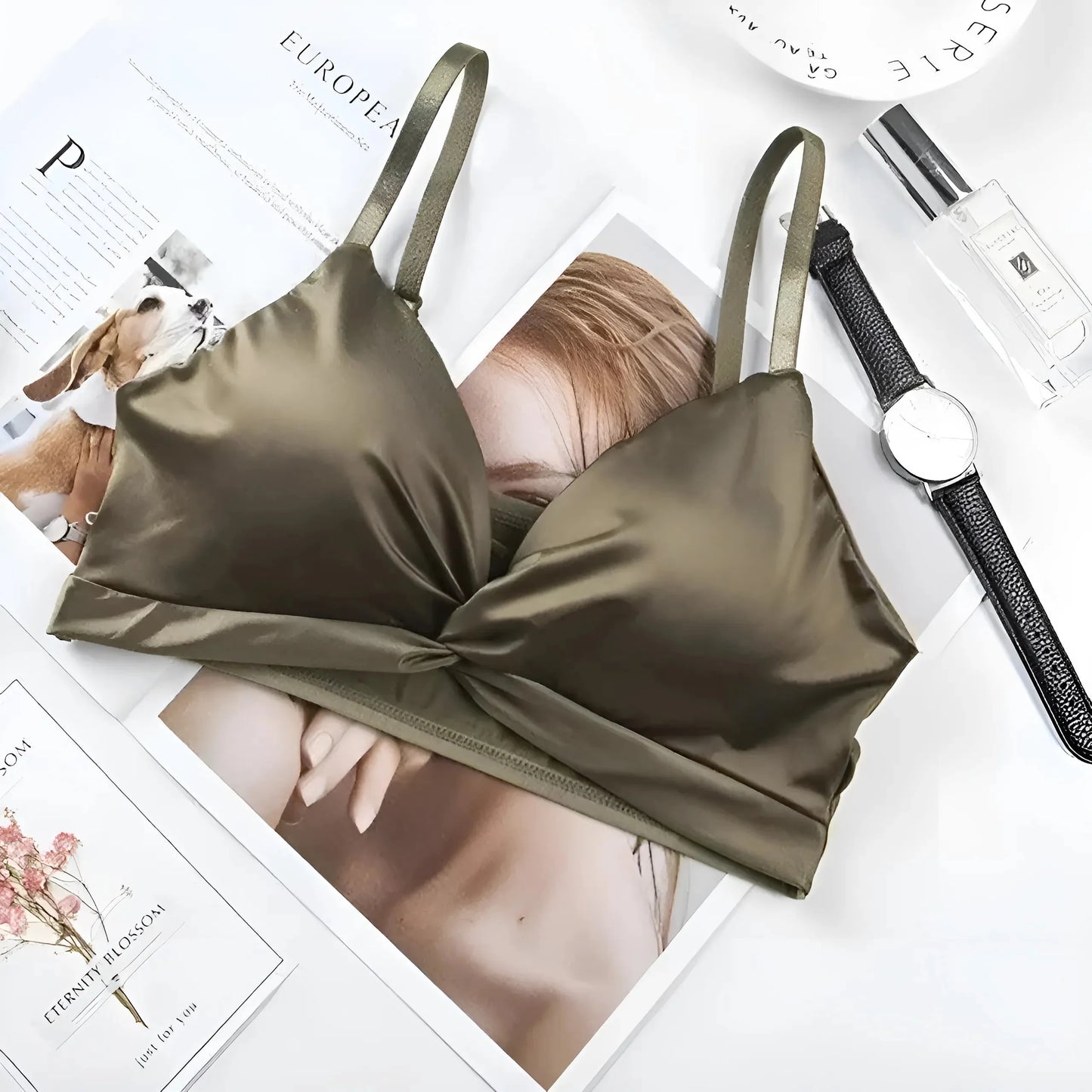 Verde Bralette in Satin