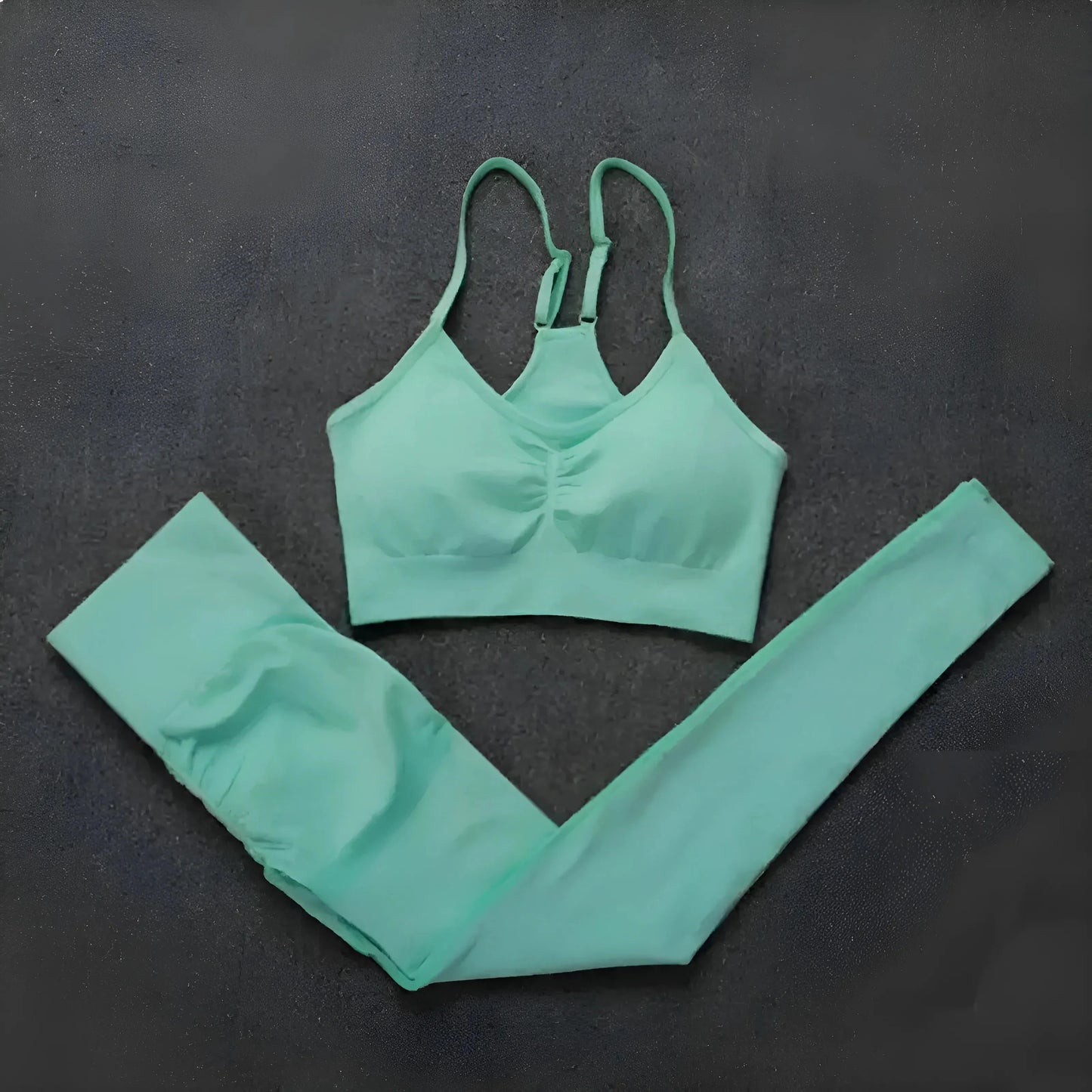 Verde Set Sportivo con Cinghie Sottile