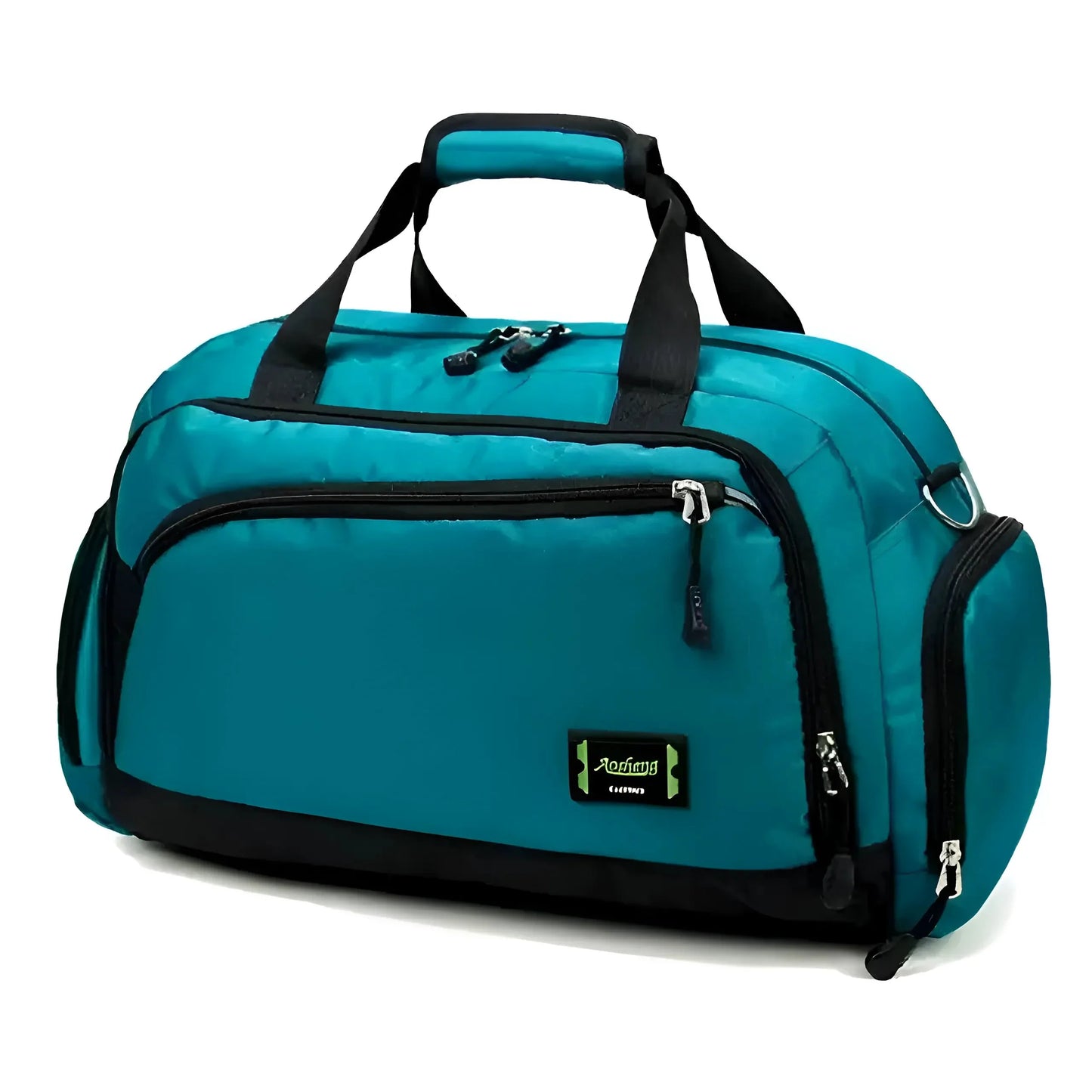 Verde Borsa Sportiva con Tasche