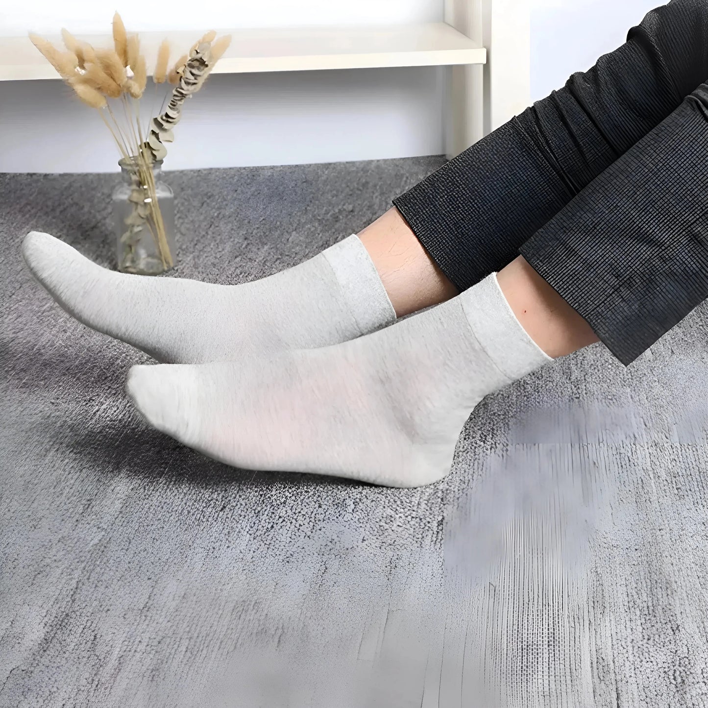 Grigio 5 Paia di Calzini da Uomo