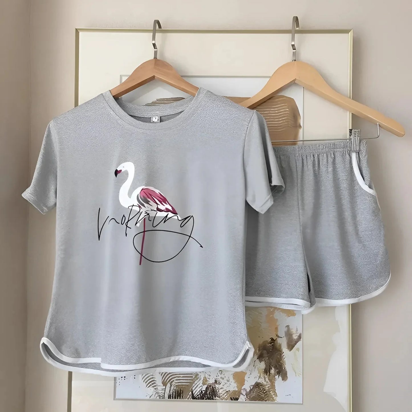 Grigio Pigiama Classico da Donna