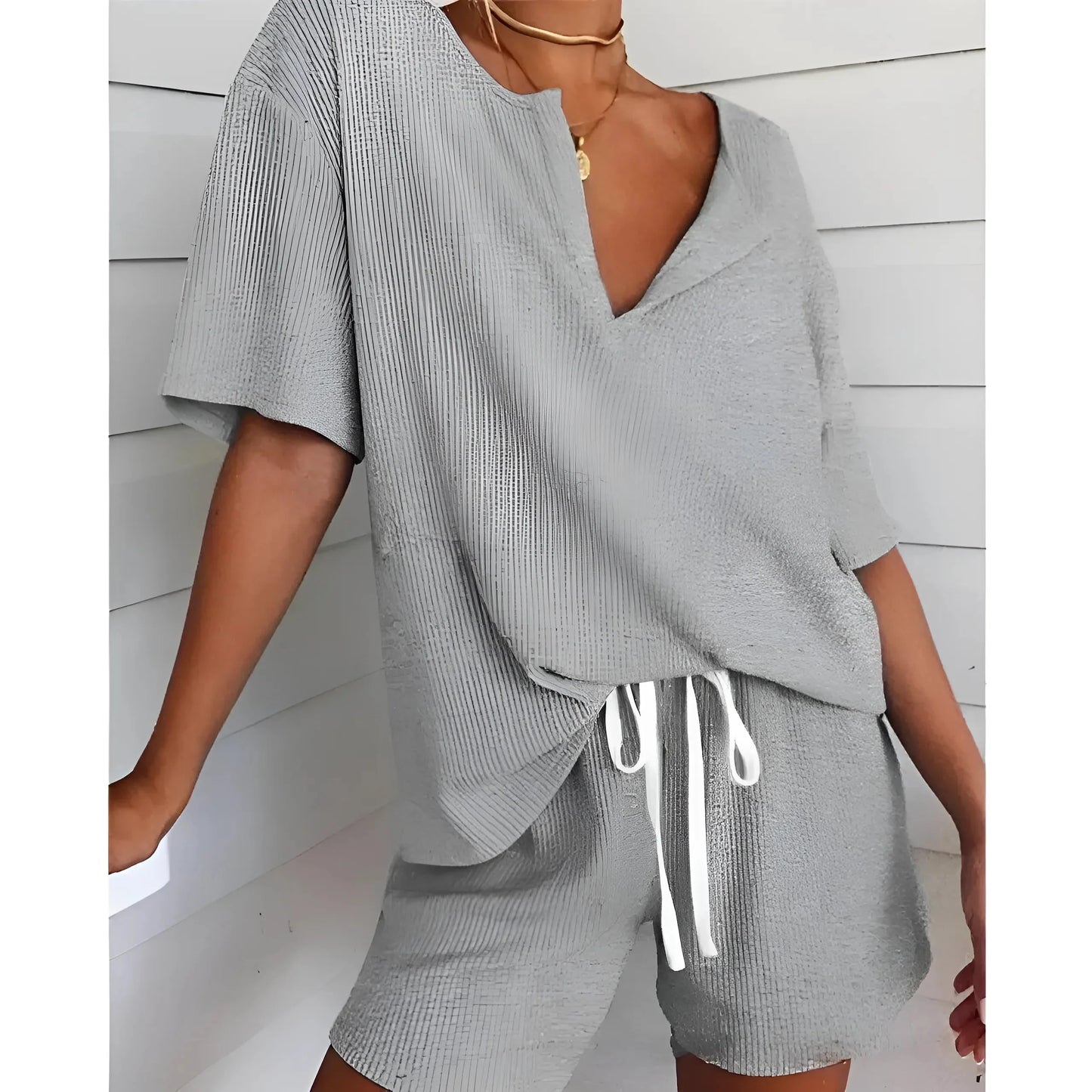 Grigio Pigiama Classico da Donna