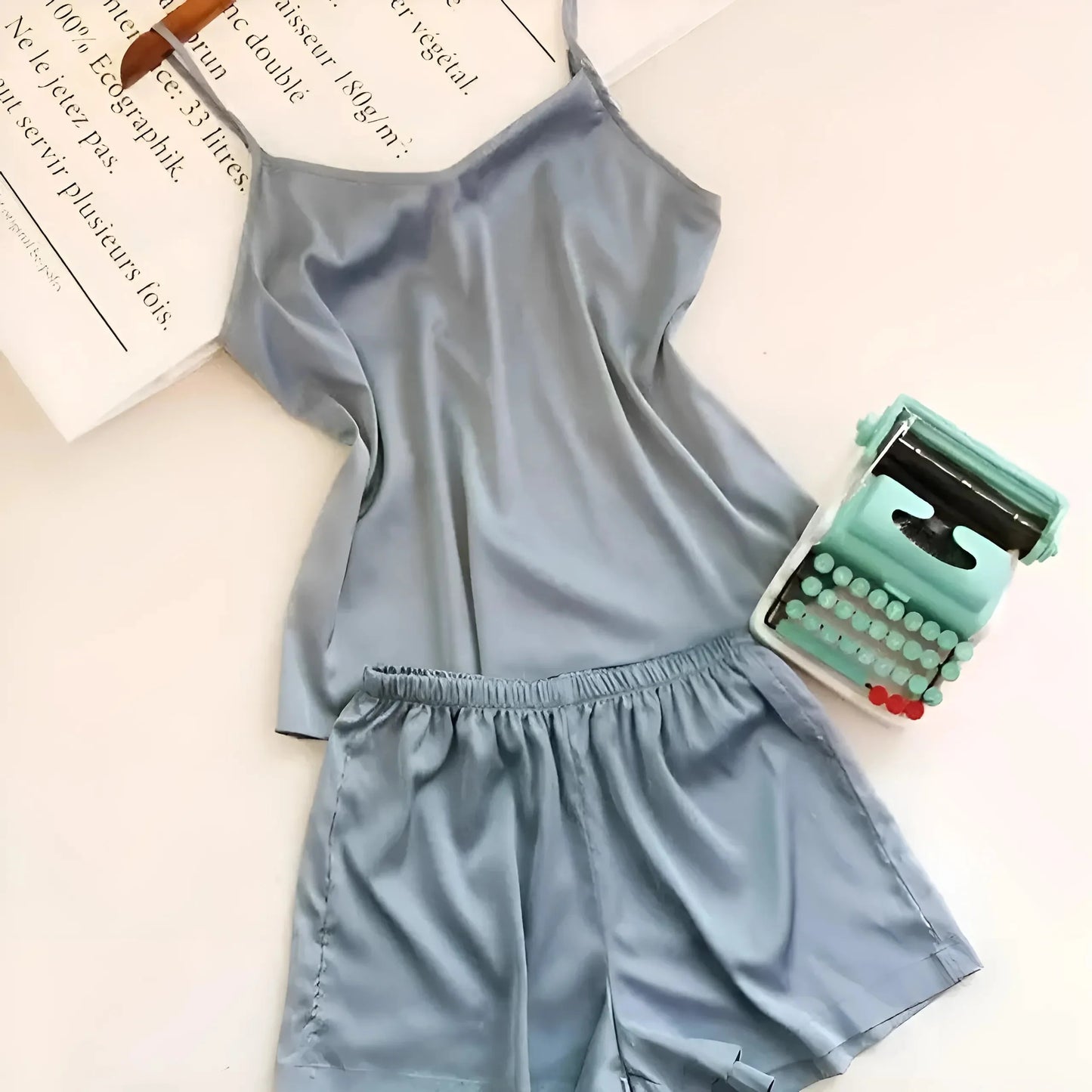Grigio Set Pigiama Due Pezzi Classico da Donna