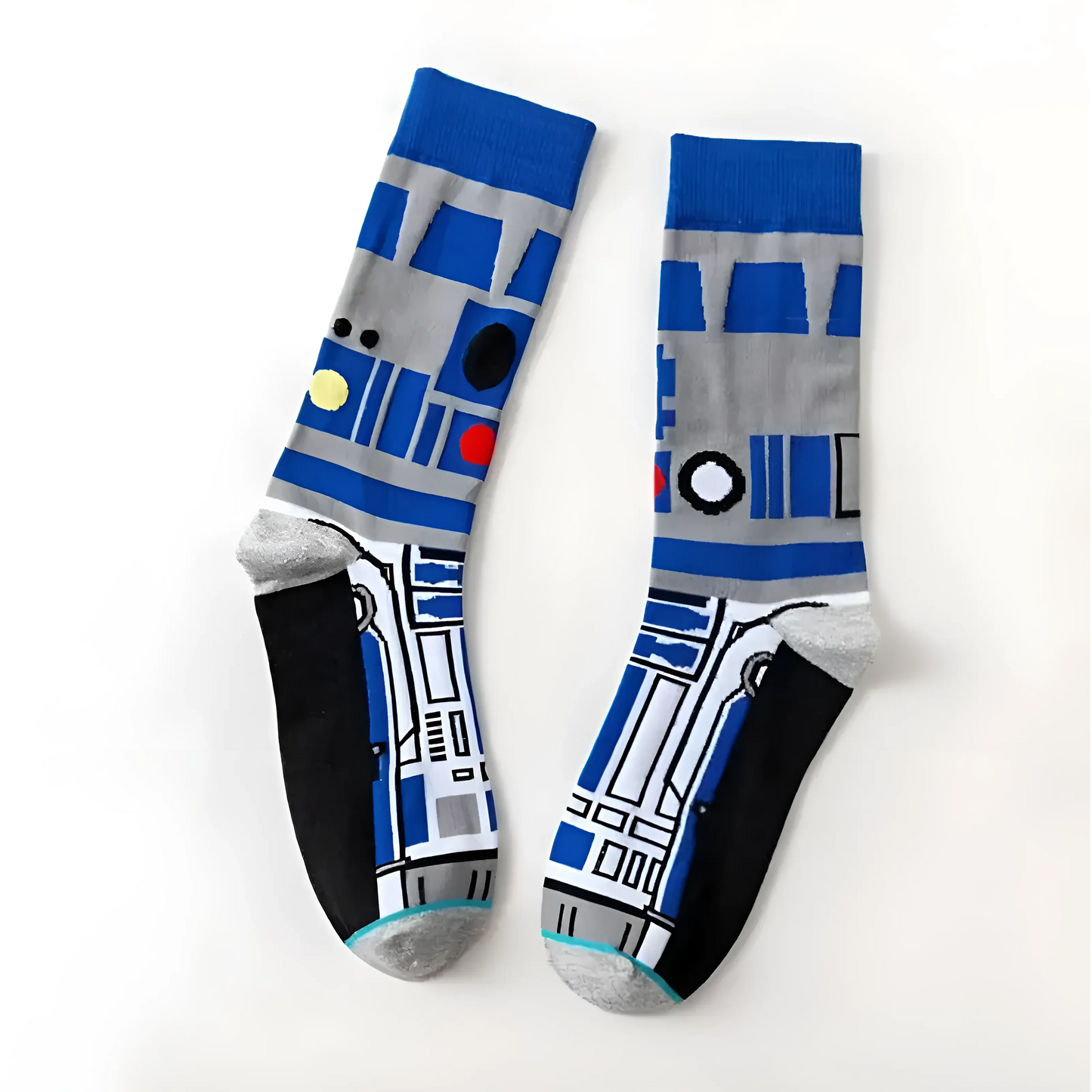 Grigio Calze Lunghe da Uomo con Personaggi di Star Wars