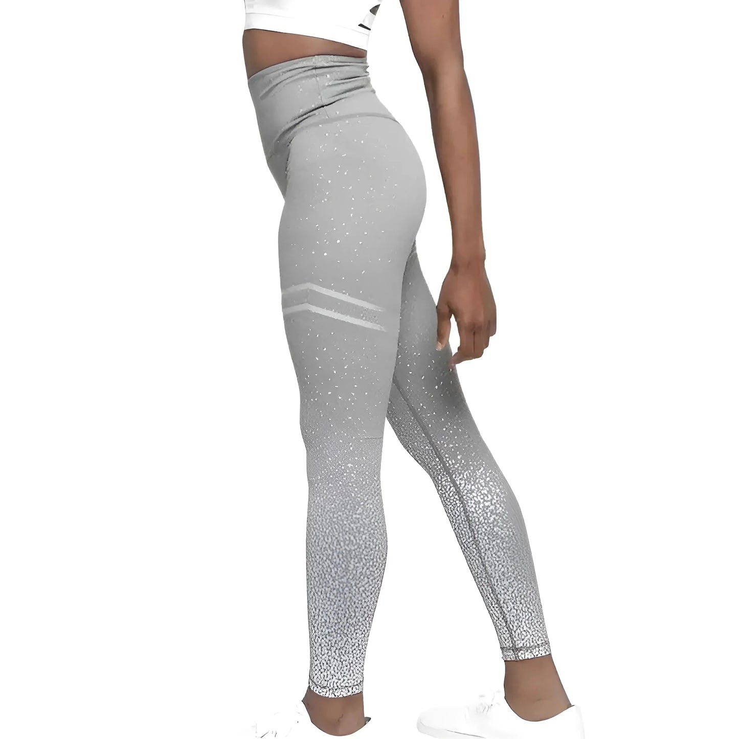 Grigio Ombre Effect Leggings Sportivi