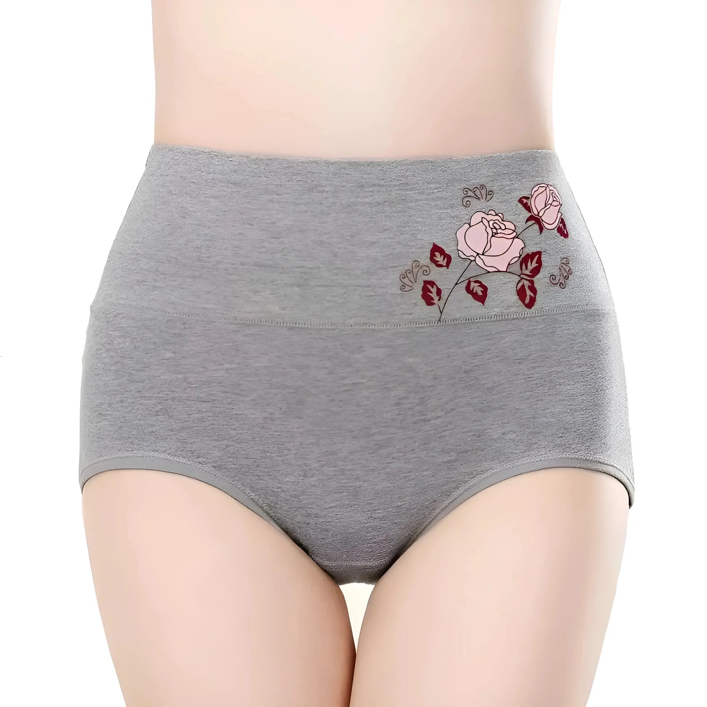 Mutandine a vita alta con rosa decorativa