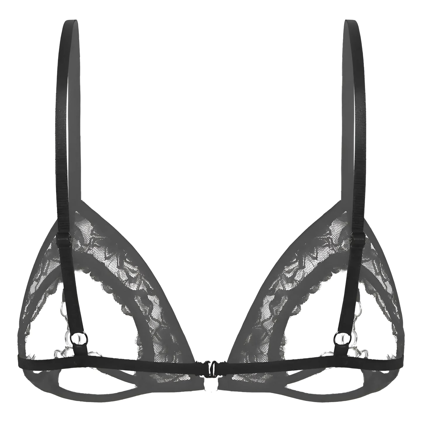 Reggiseno in pizzo con dettagli a taglio