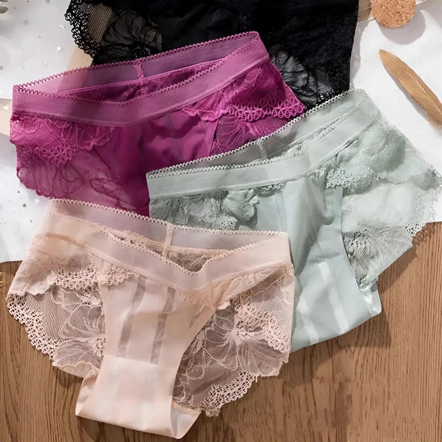 Slip in pizzo confezione da tre