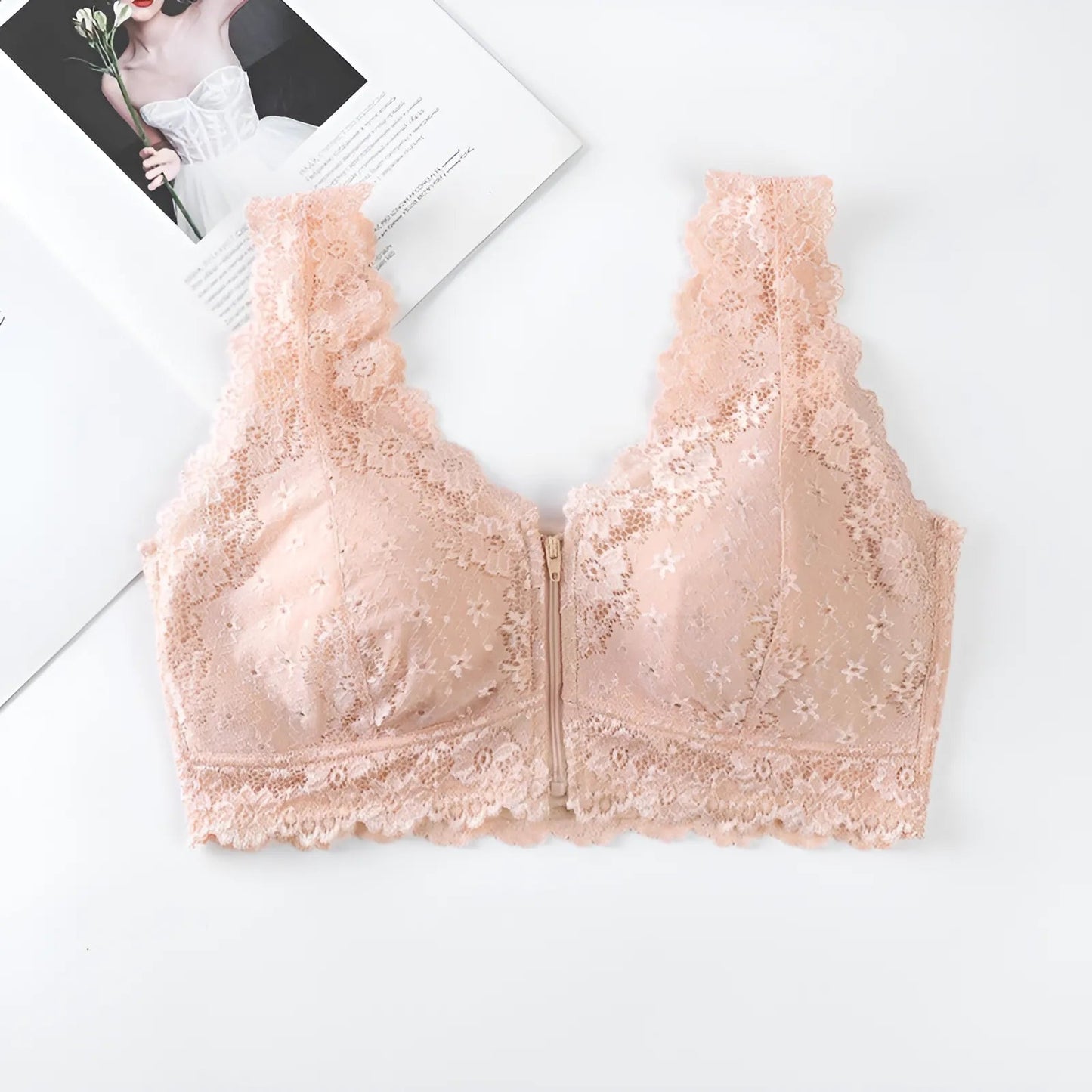 Reggiseno con Chiusura Frontale in Pizzo