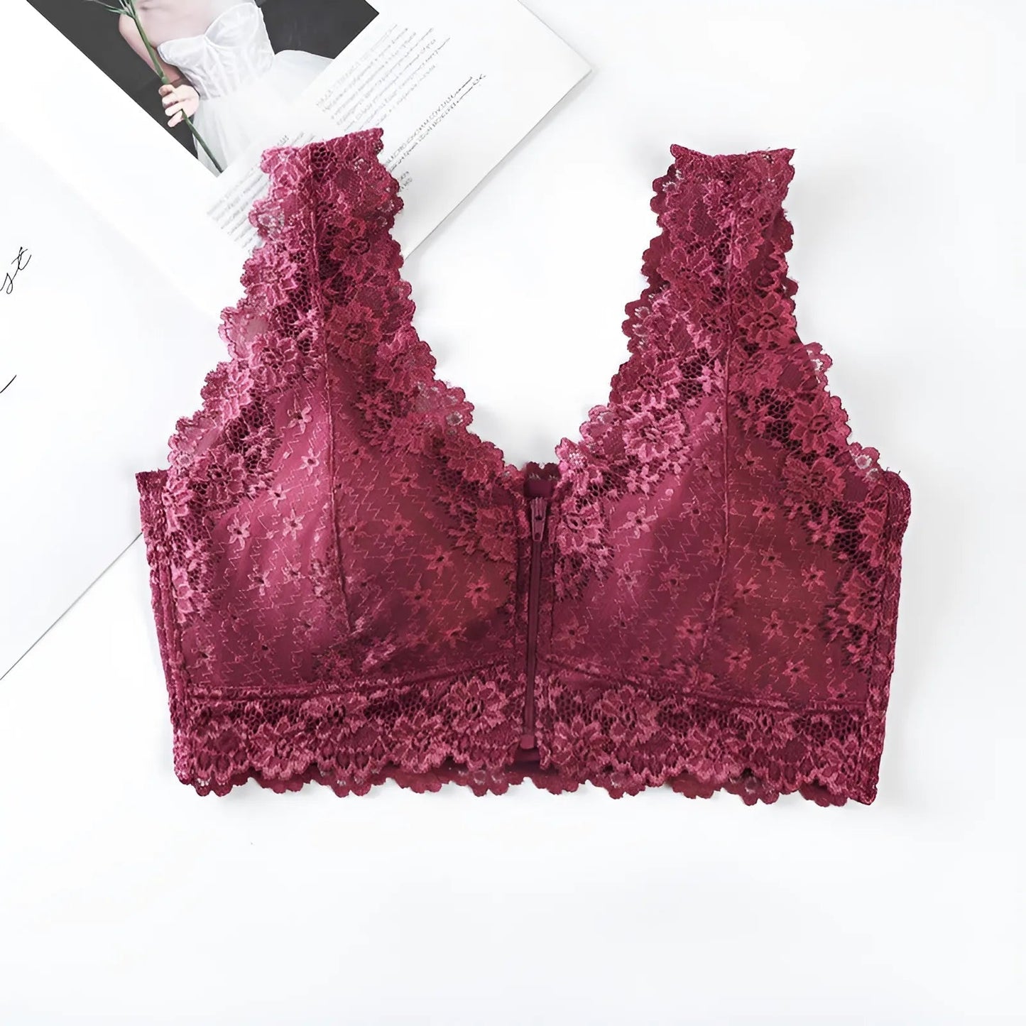 Reggiseno con Chiusura Frontale in Pizzo
