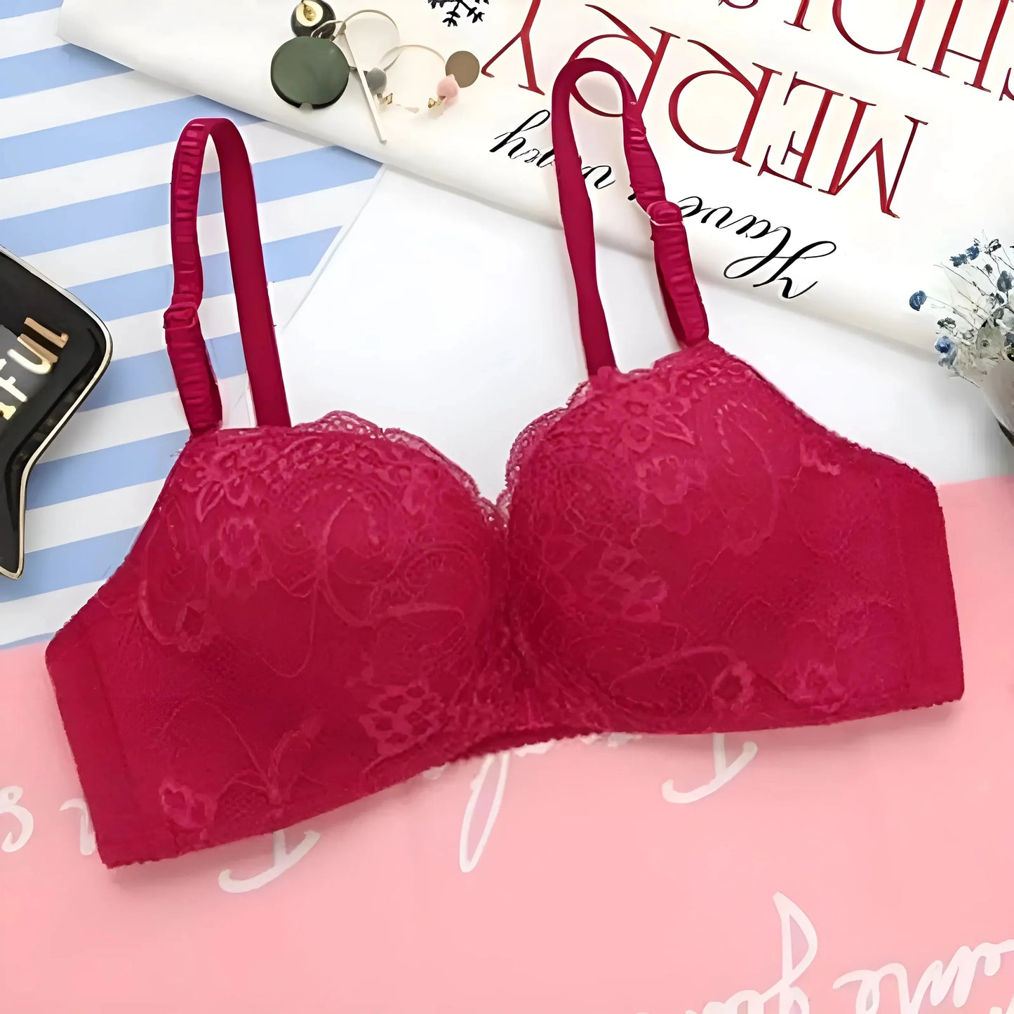 Reggiseno Push-Up con Chiusura in Pizzo