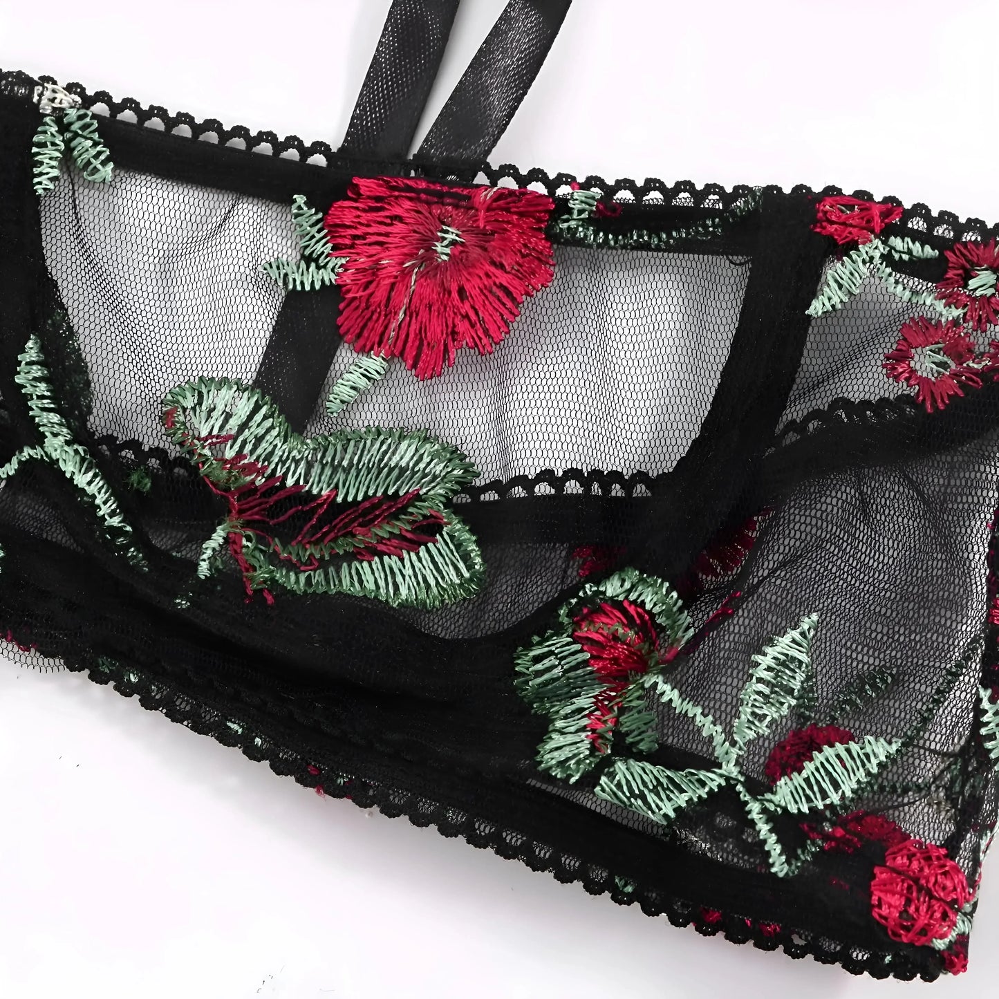 Set di Lingerie in Pizzo con Fiocchi Decorativi