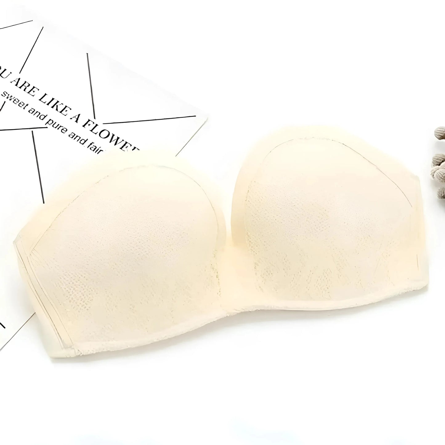 Reggiseno Push-Up Senza Spalline in Pizzo