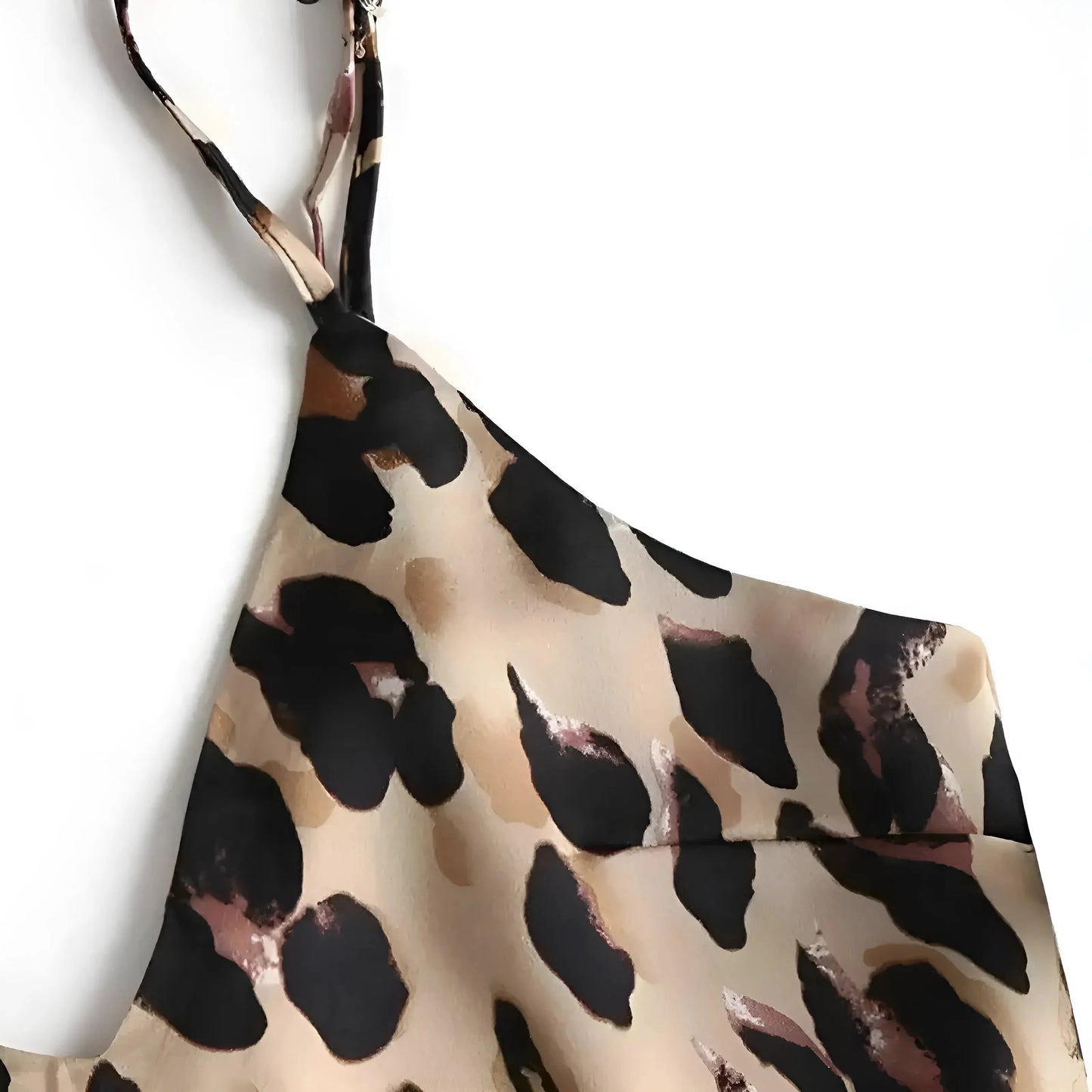 Set Pigiama con Stampa Leopardo e T-Shirt e Pantaloni Corti