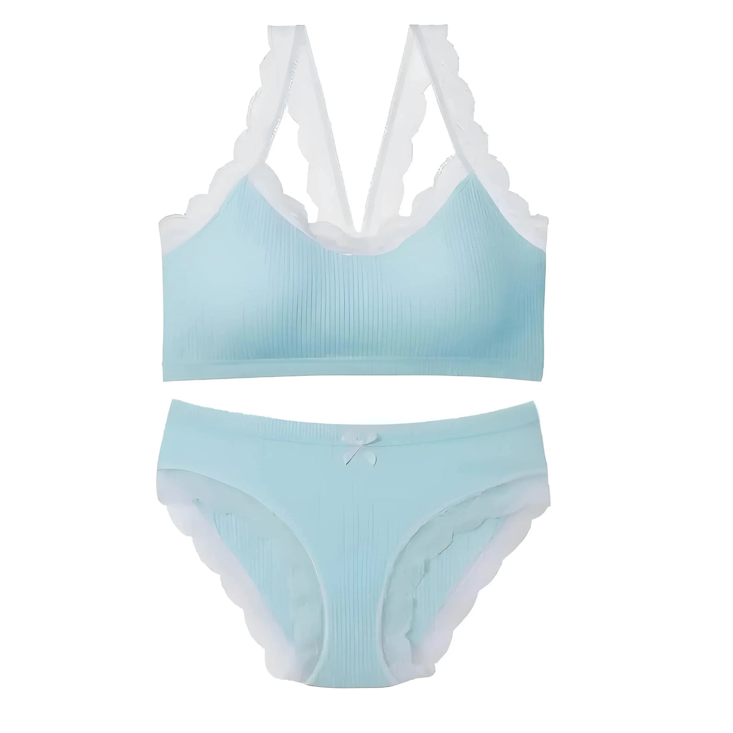 Azzurro Set di Lingerie Classico