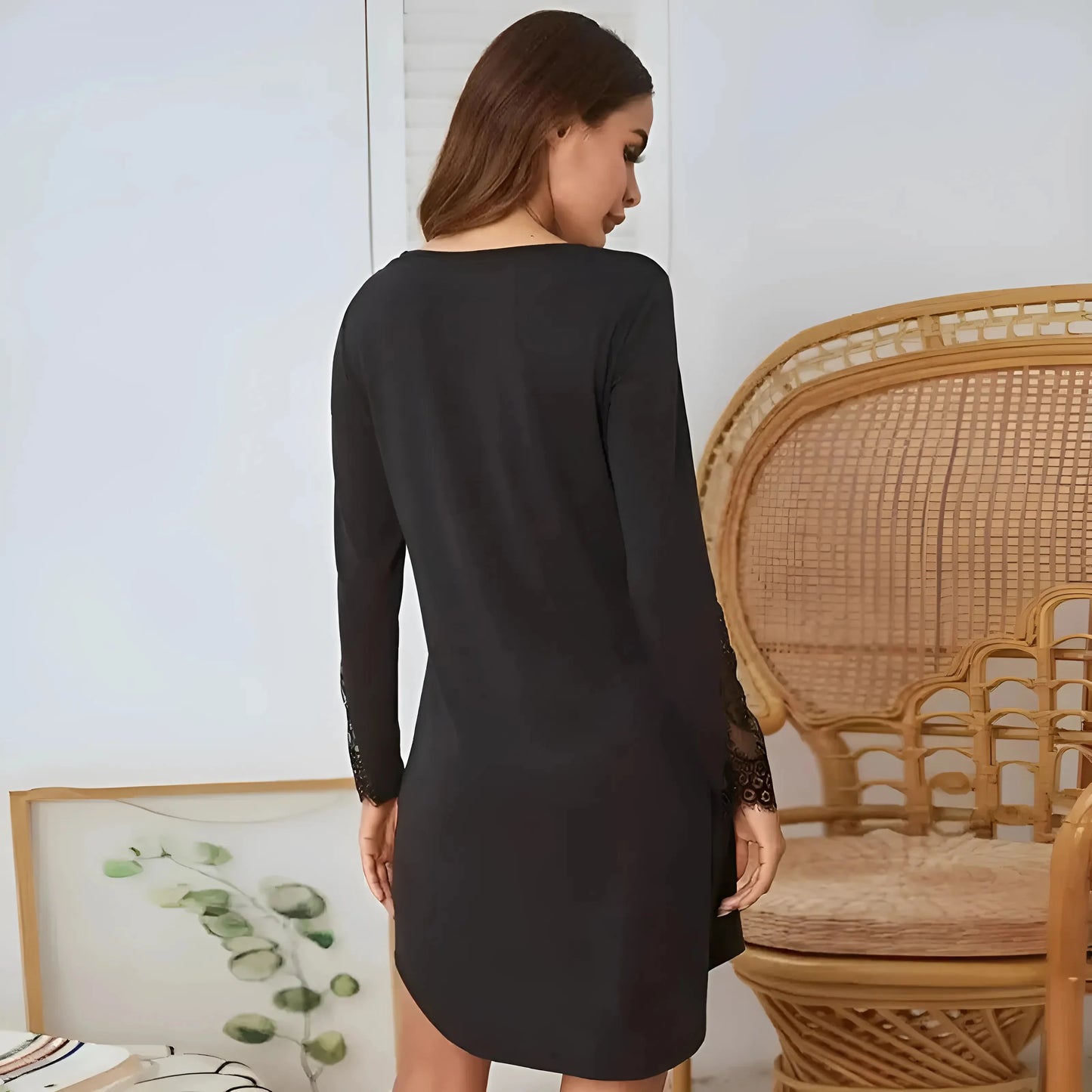 Camicia da notte a maniche lunghe