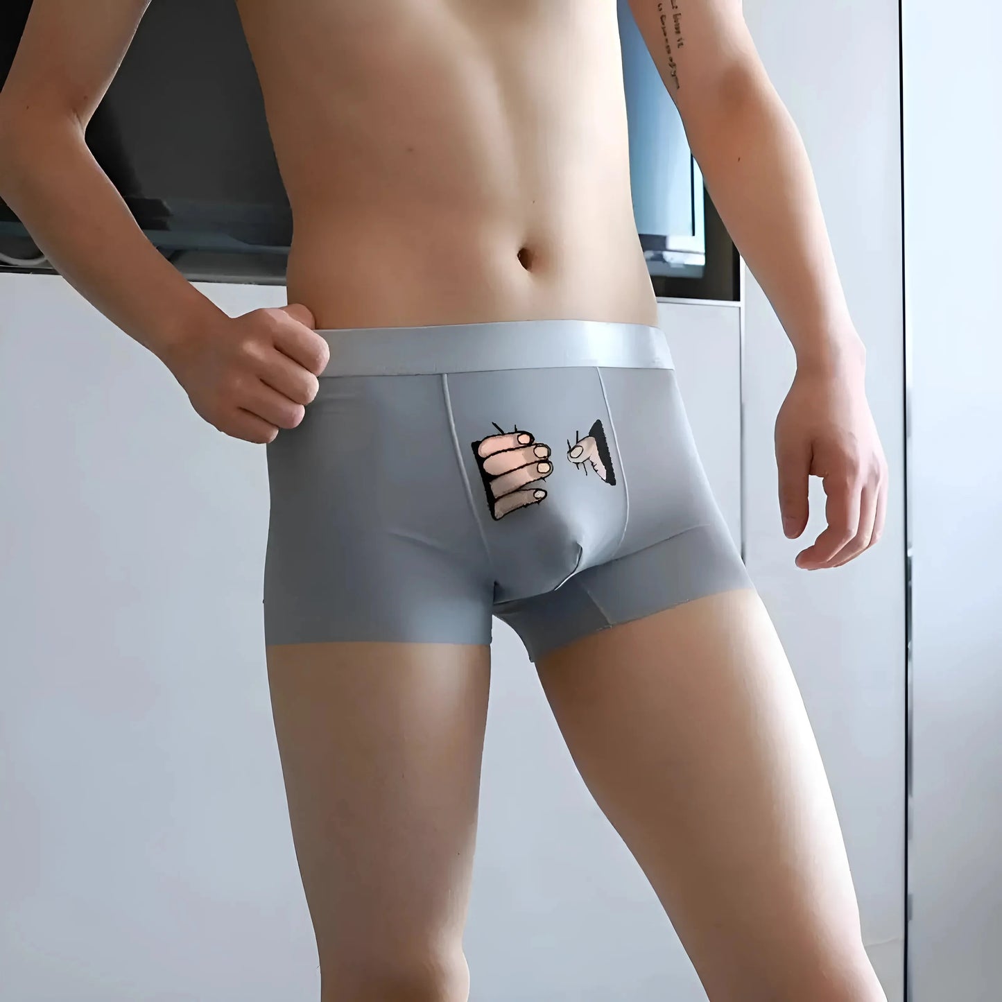Boxer da uomo con stampa divertente