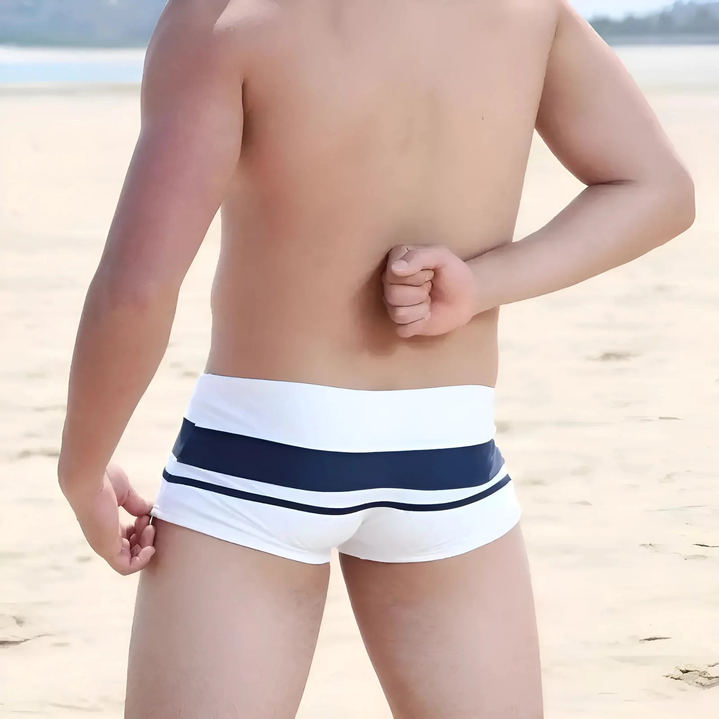 Shorts da bagno da uomo in motivo nautico