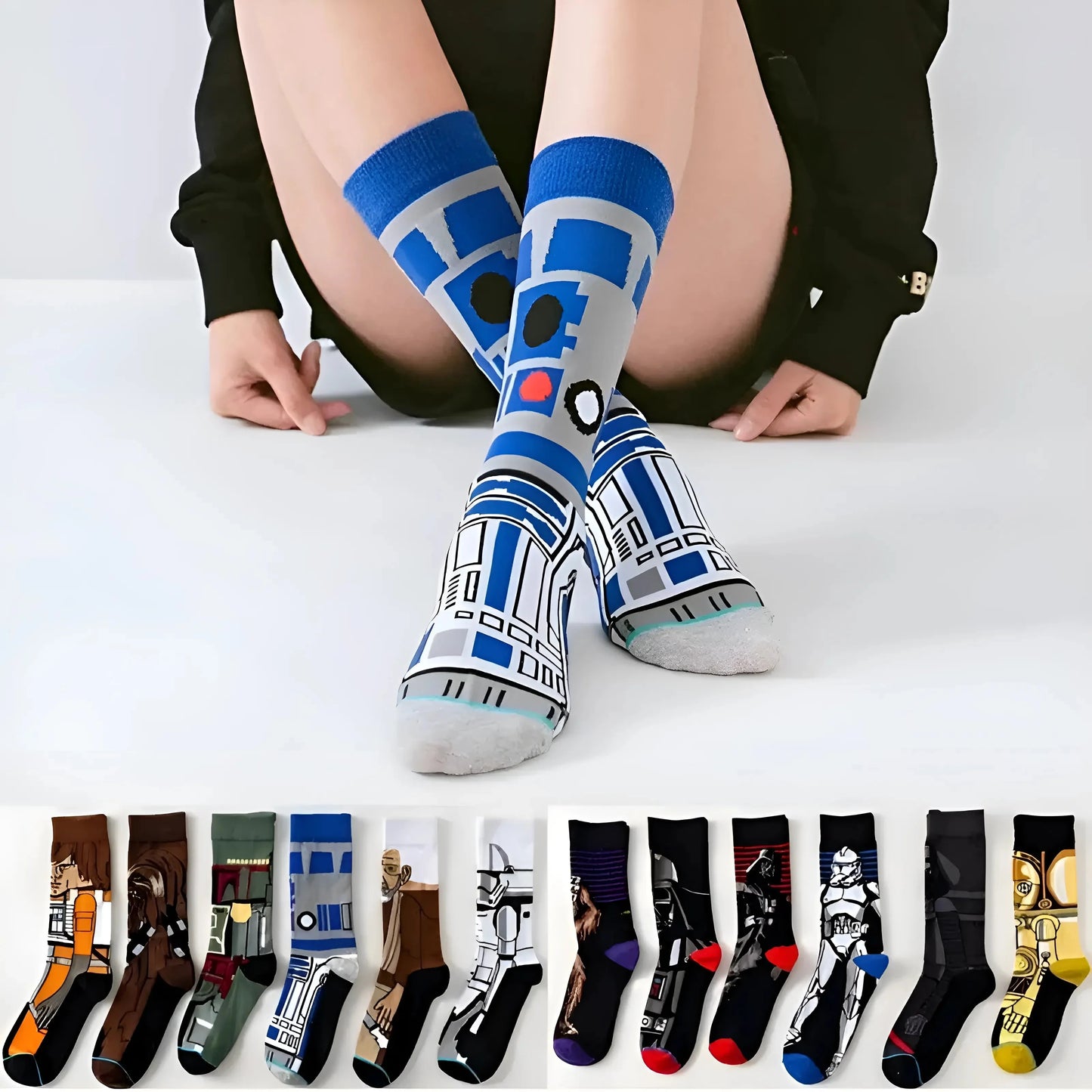 Calze Lunghe da Uomo con Personaggi di Star Wars
