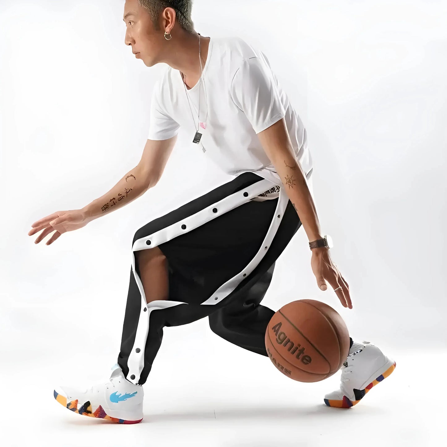 Pantaloni da tuta con zip per uomo