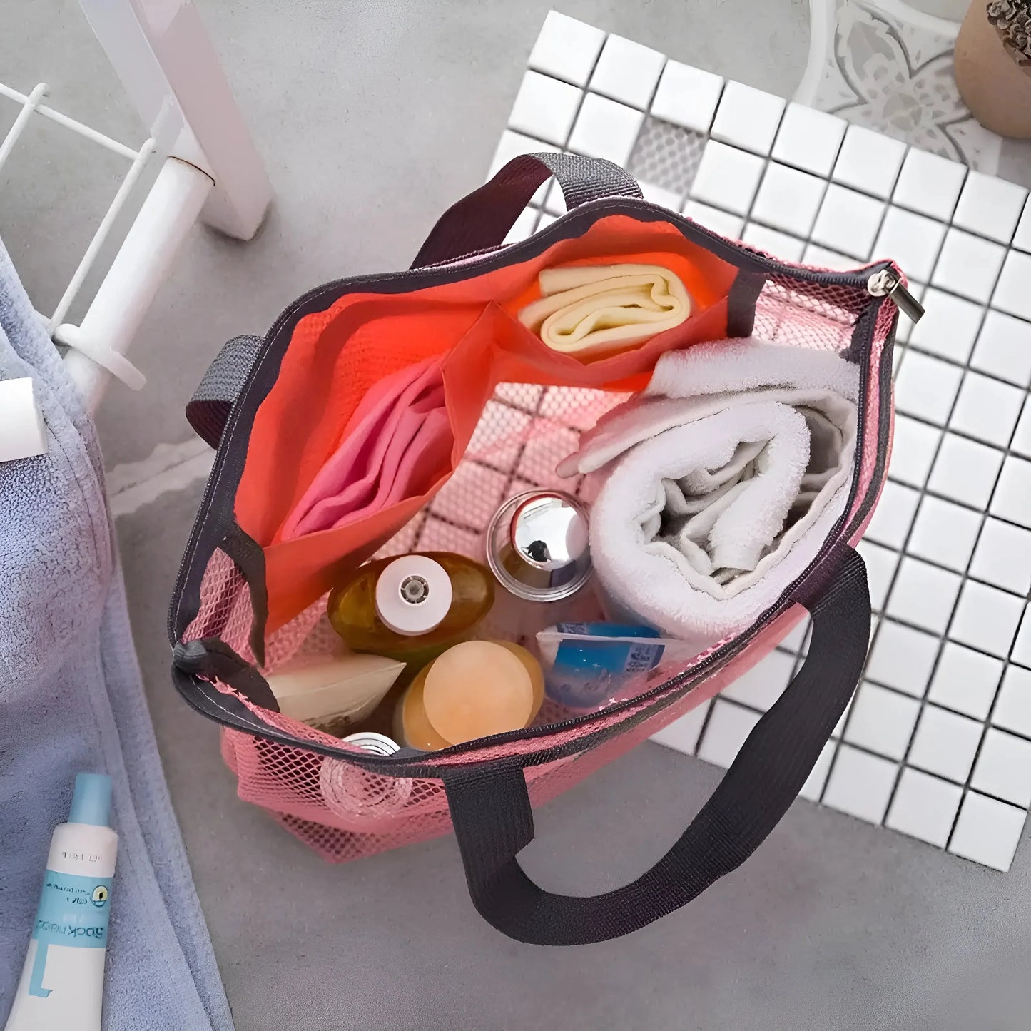 Borsa Cosmetica da Spiaggia in Rete